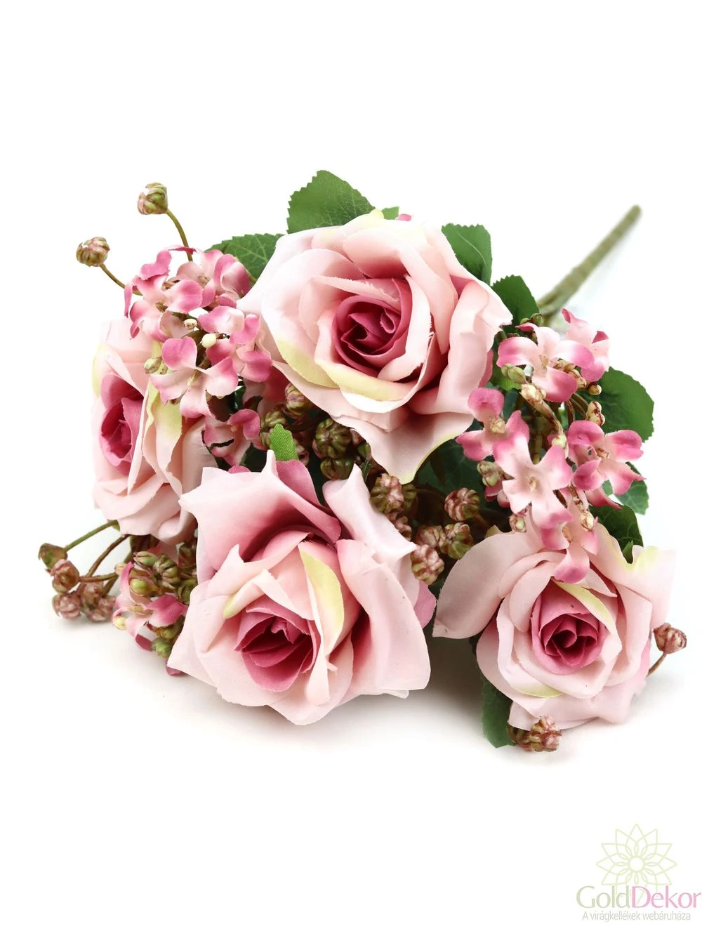 Rózsa csokor rezgővel - Cirmos mályva