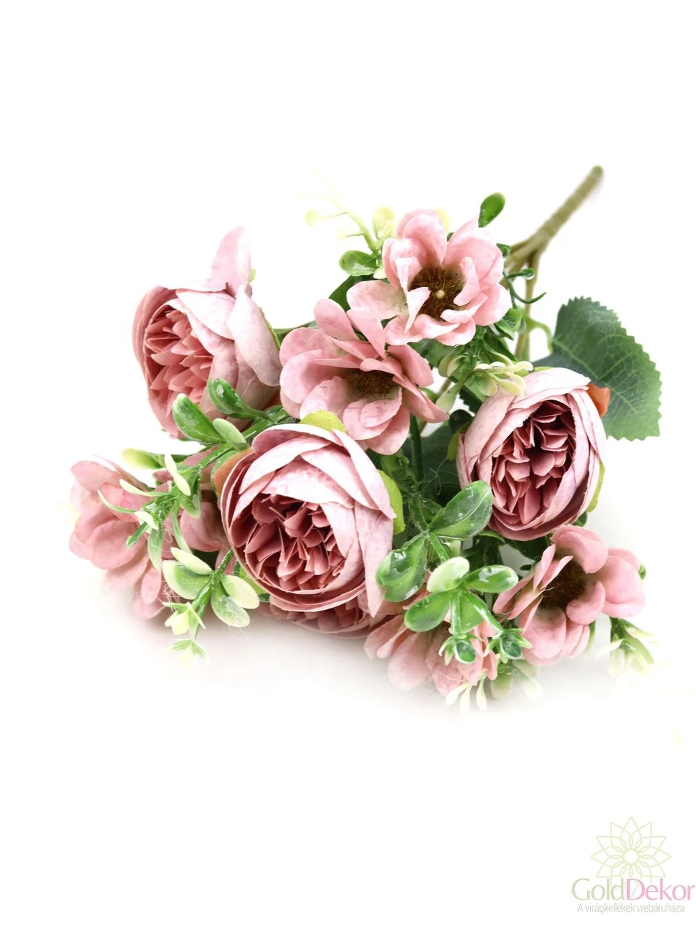 Vegyes színű kicsi csokor 160 - Fáradt rózsaszín