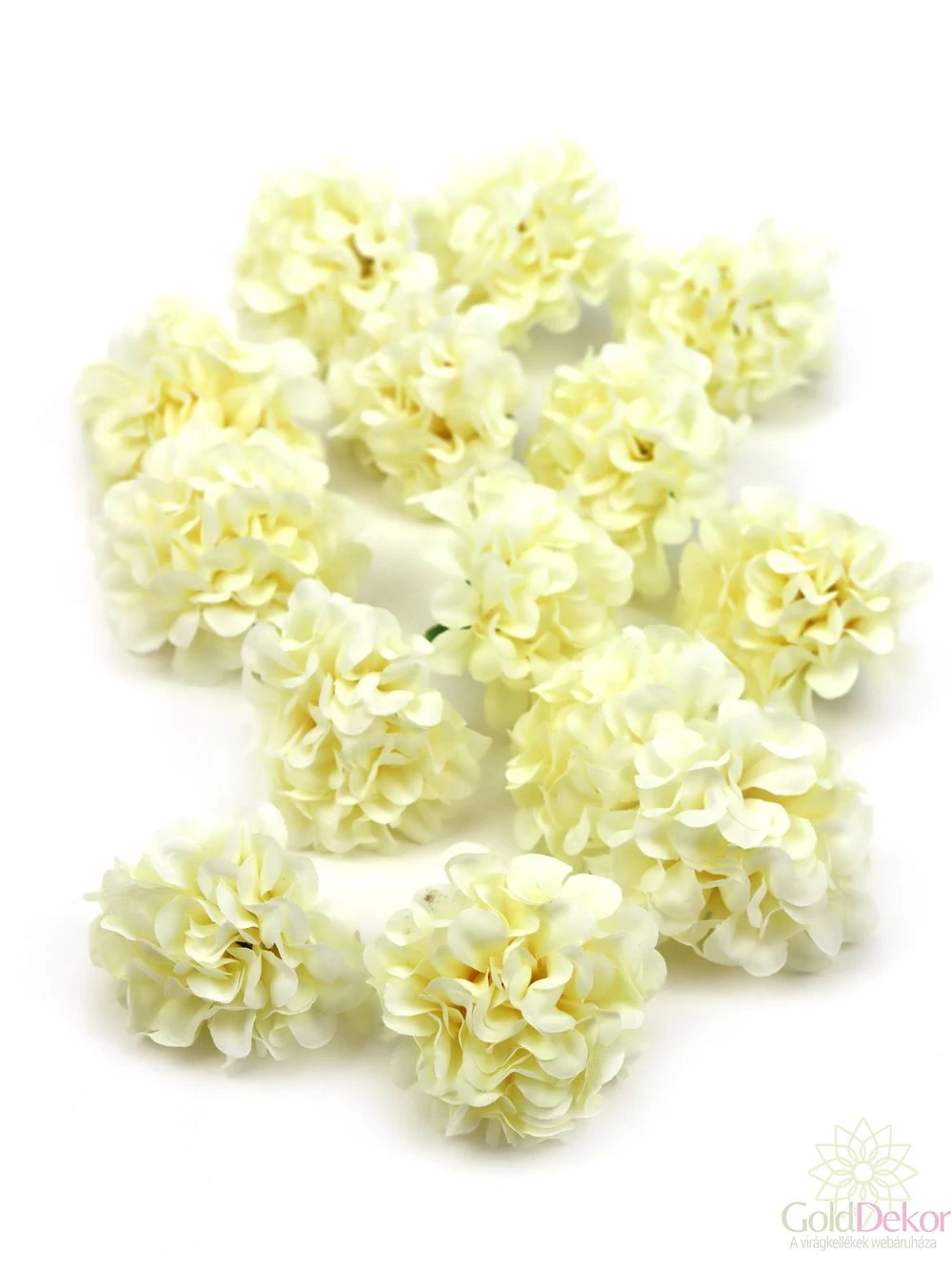 Dekor fejvirág 36 - Tört fehér