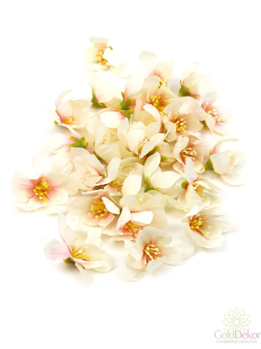 Dekor fejvirág 38 - Tört fehér