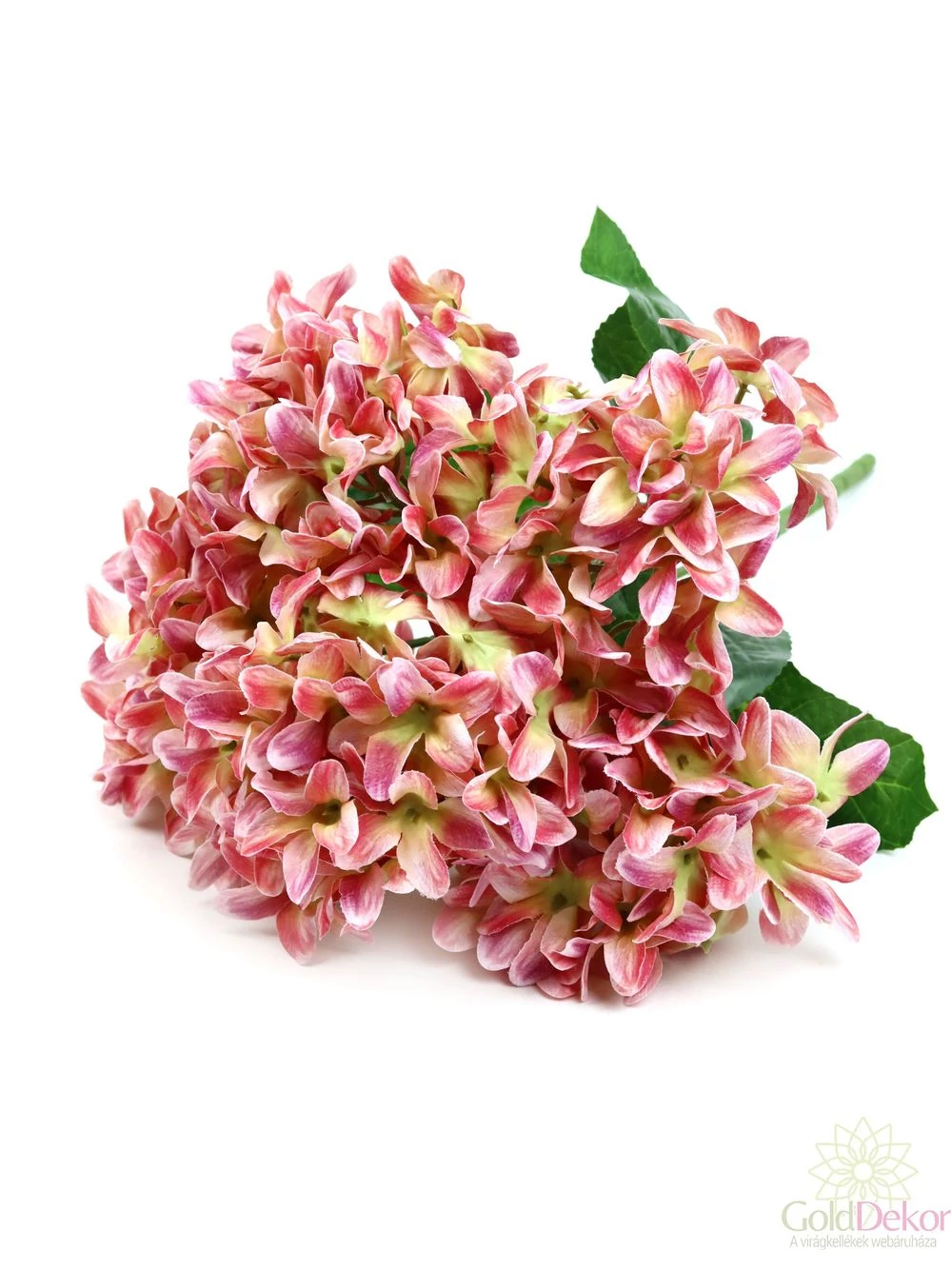 Szeldelt szirmú hortenzia csokor - Cirmos  zöld középpel