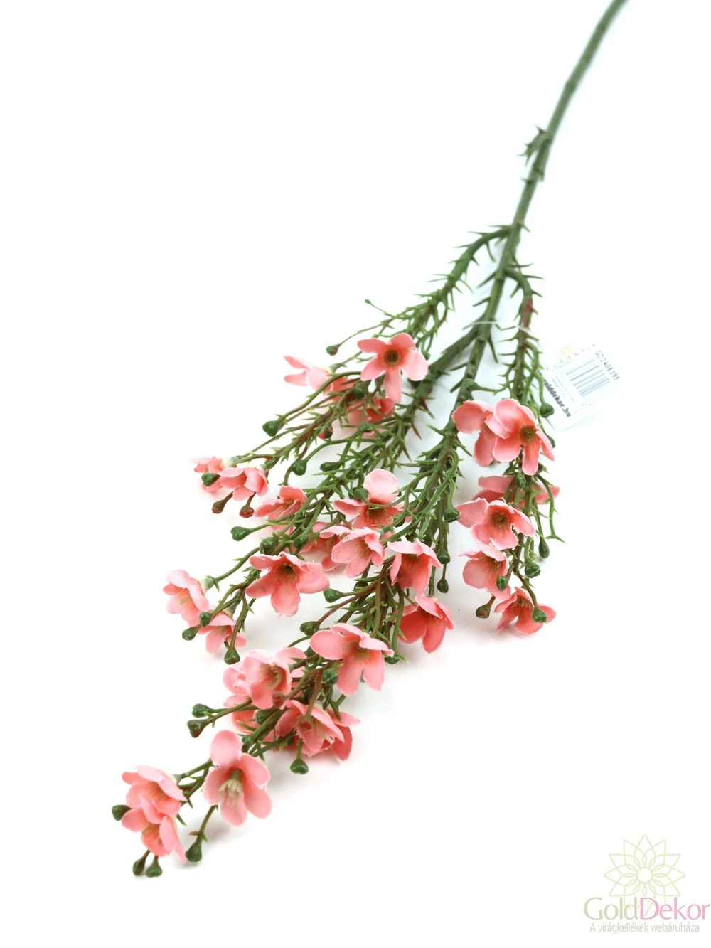 Apró virágos műzöld ág - Rózsaszín