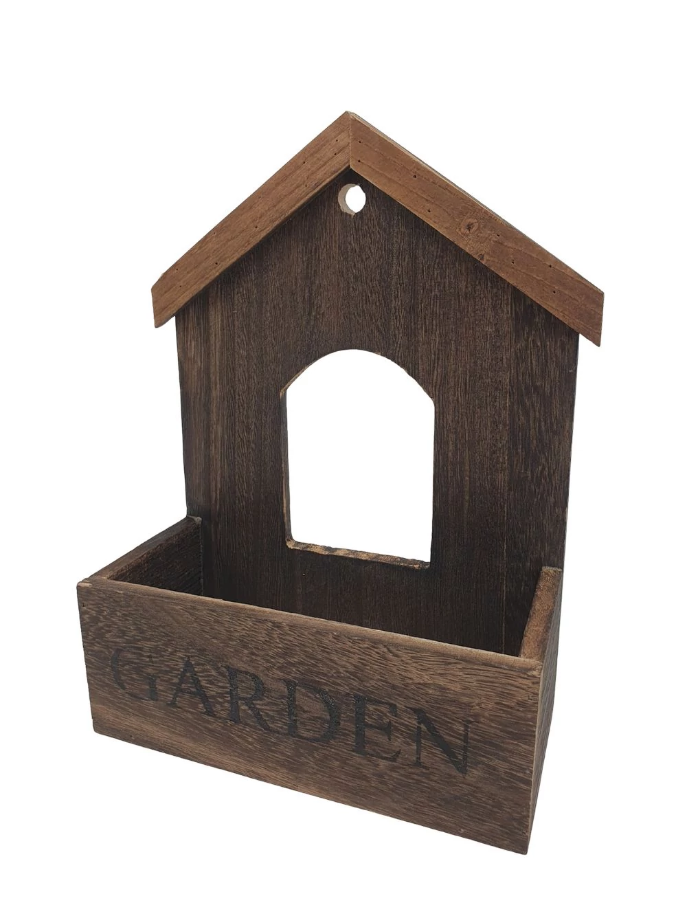GARDEN felíratos fa ház tartó - Barna