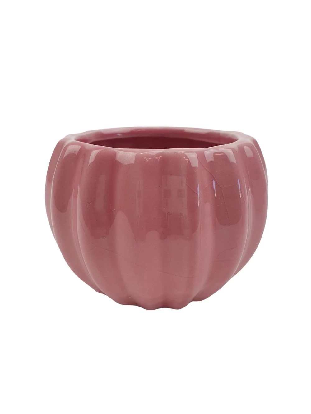 Bordázott gömb kaspó - Rózsaszín