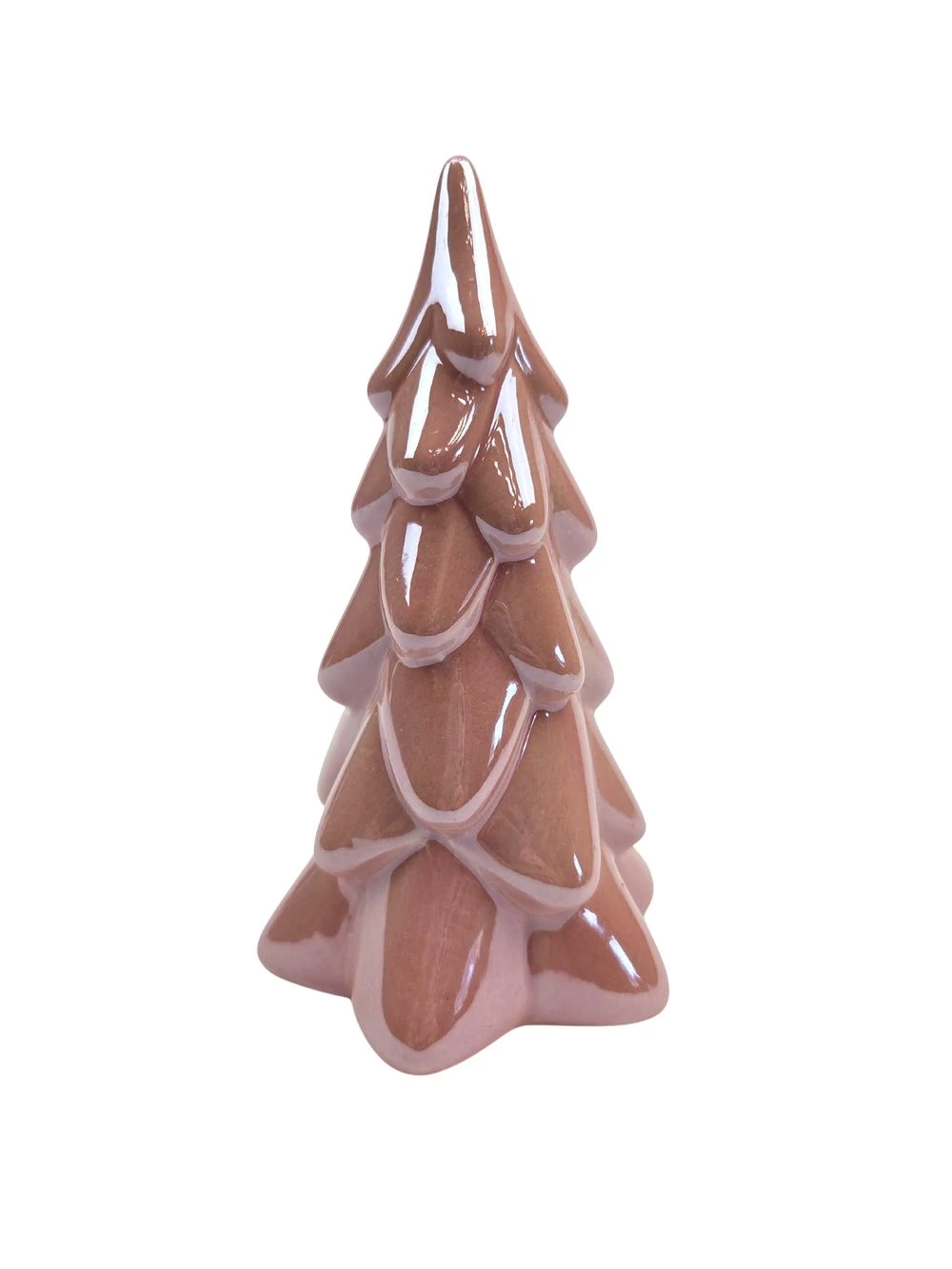 Kerámia gyöngyházas fenyőfa - Világos mályva