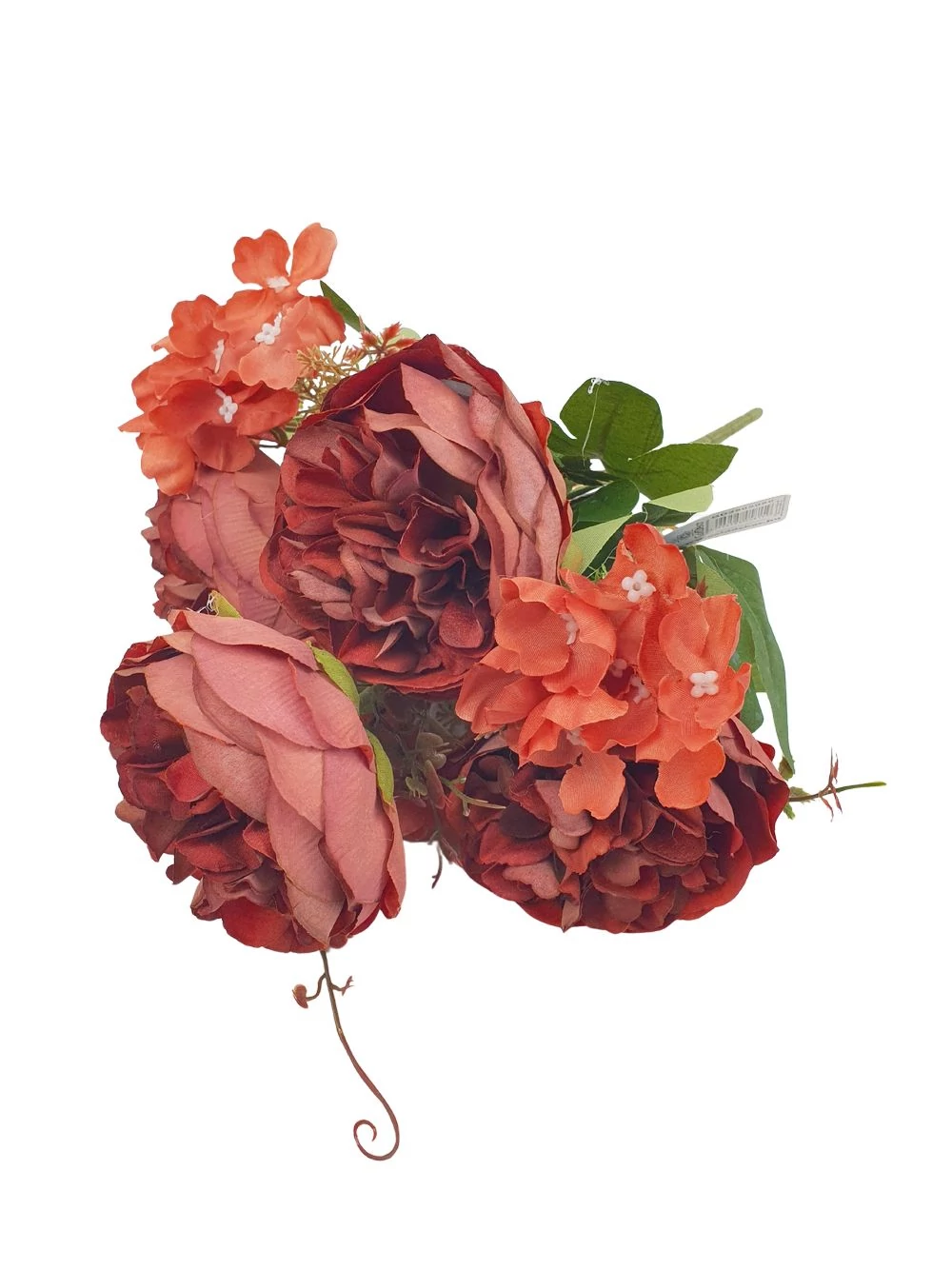 4 fejes peonia csokor hortenziával - Rozsda