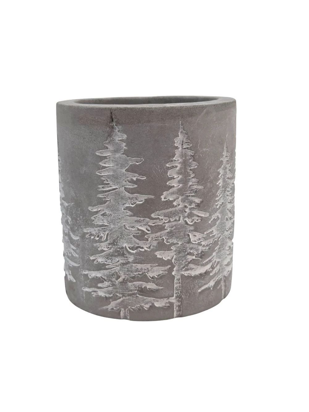 Fenyő mintás cement kaspó 10 cm