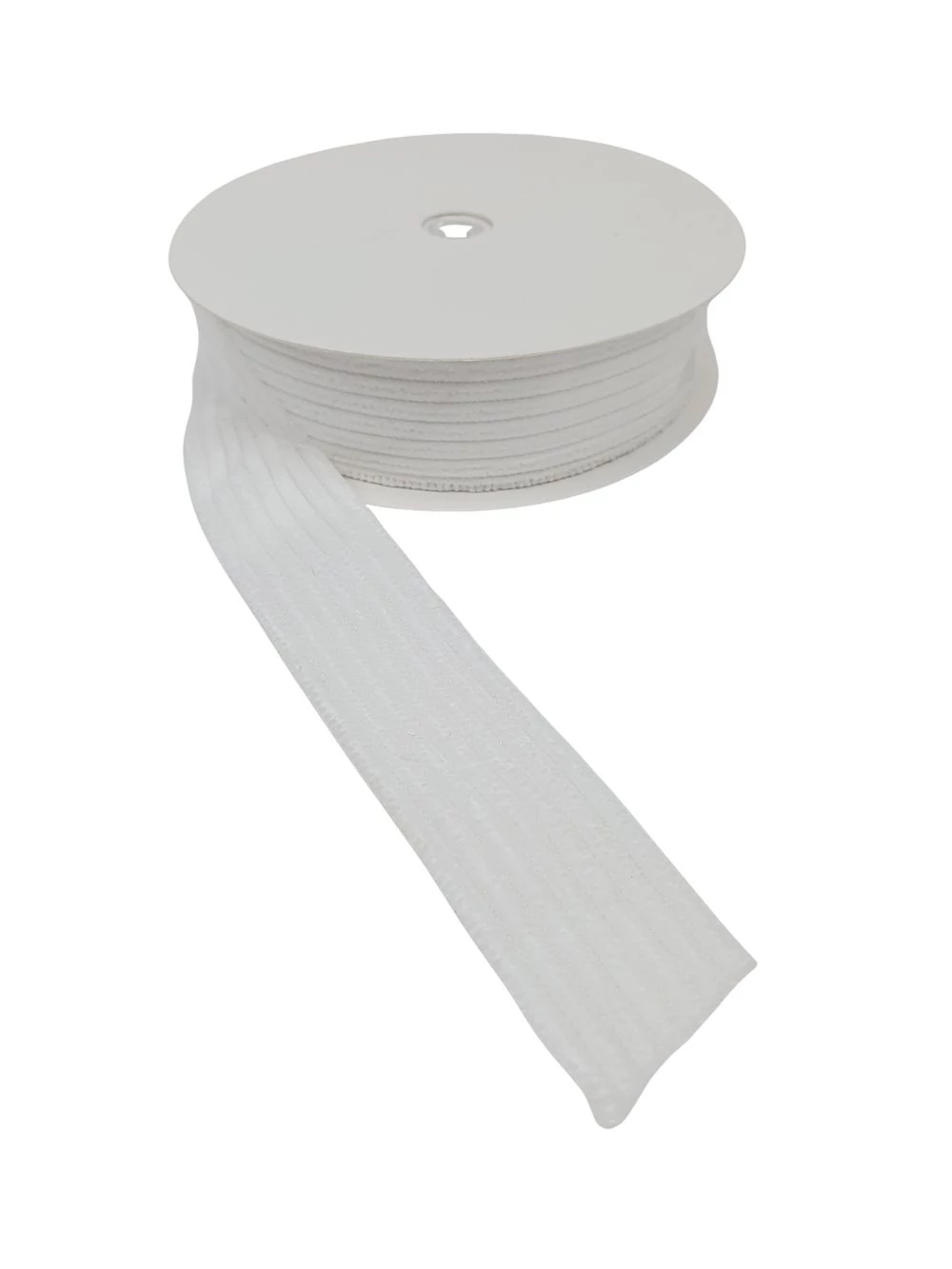 2,5 cm-es bordázott bársony szalag - Fehér 2,5 cm-es bordázott bársony szalag - Fehér