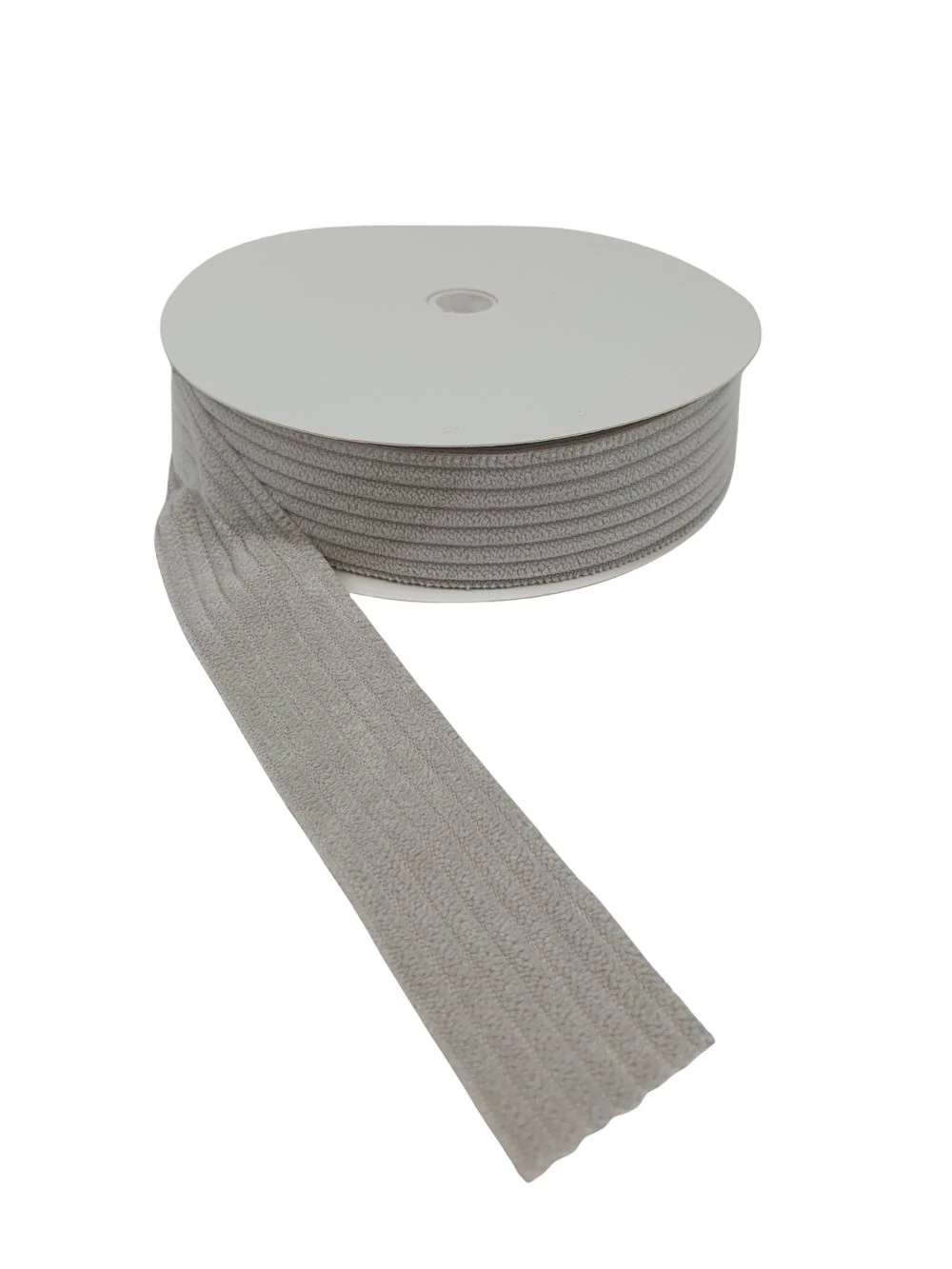 2,5 cm-es bordázott bársony szalag - Drapp 2,5 cm-es bordázott bársony szalag - Drapp