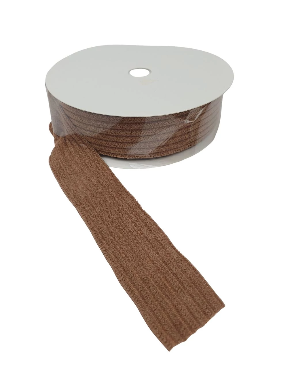 2,5 cm-es bordázott bársony szalag - Barna 2,5 cm-es bordázott bársony szalag - Barna