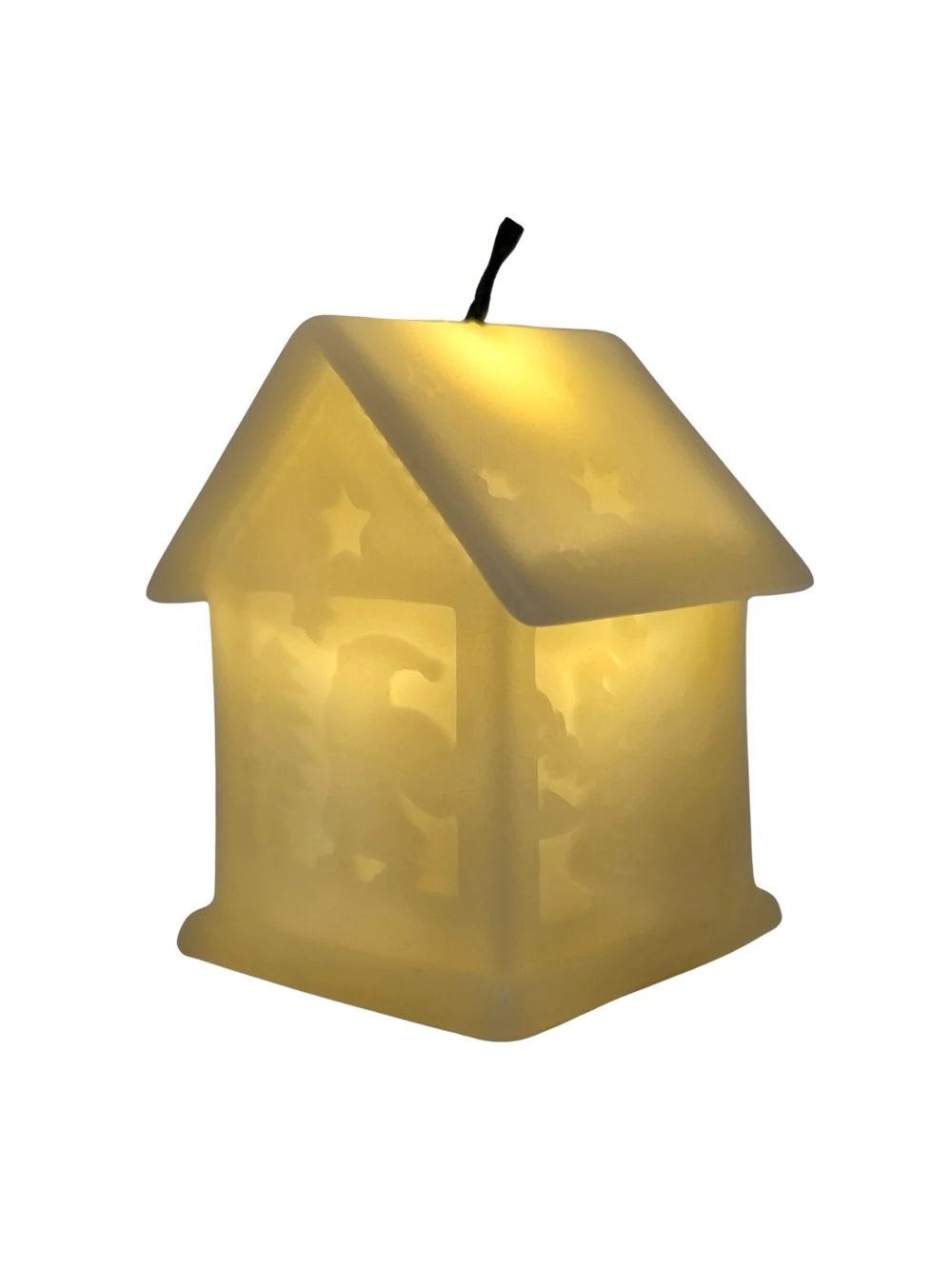 Led gyertya - Csillagos tetejű házikó