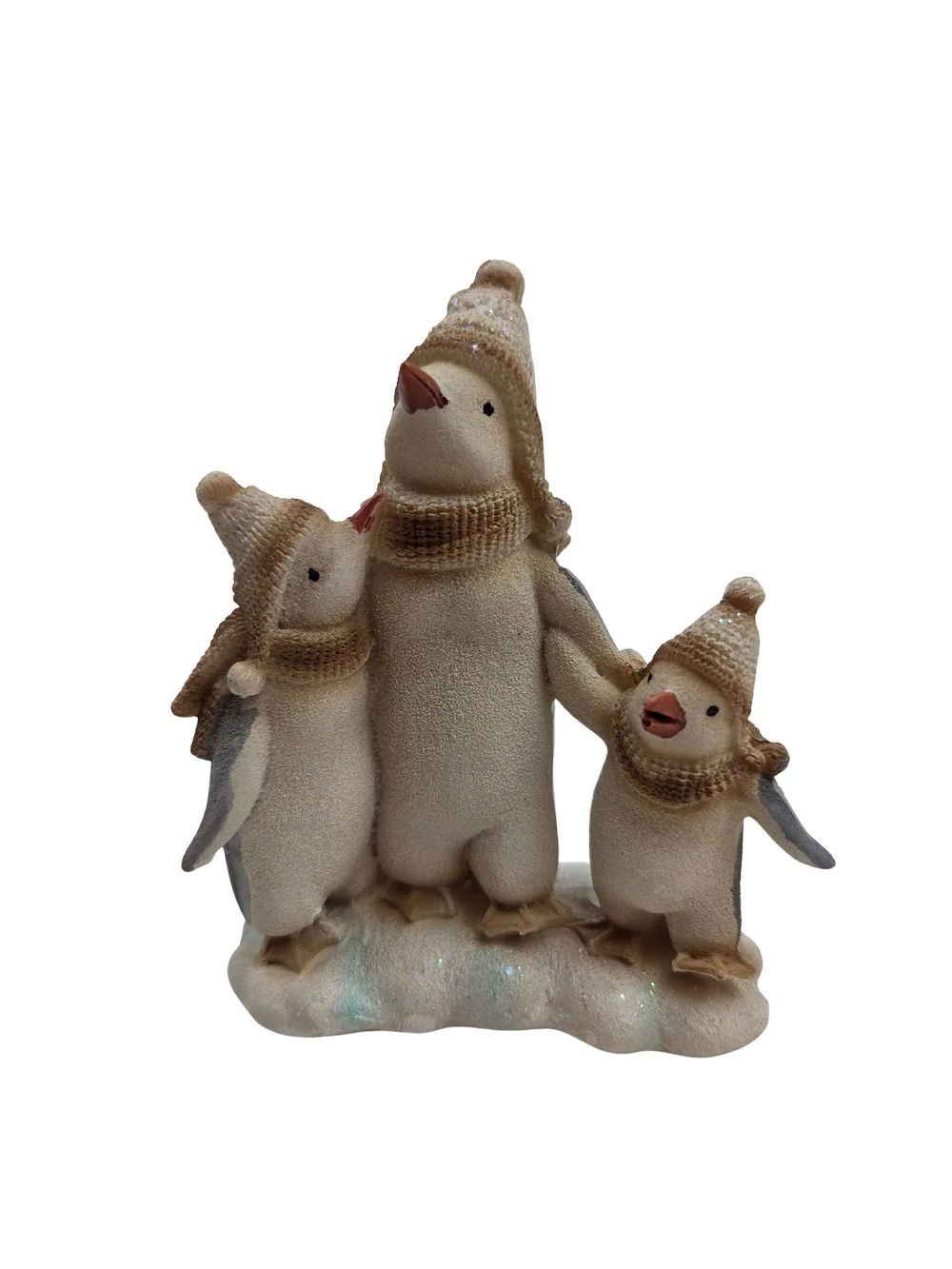 Barna kötött sapkás pingvin család