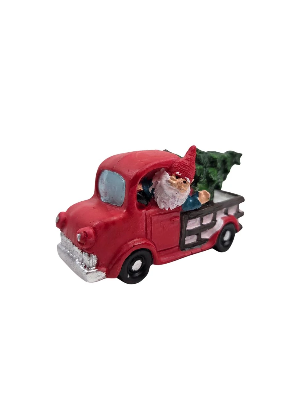 Piros pick up autó manó sofőrrel+fenyőfával