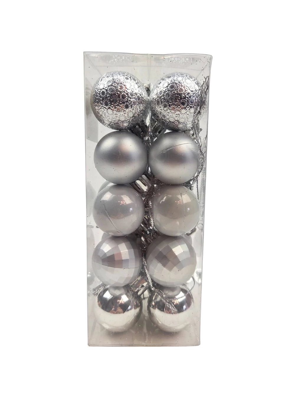 Karácsonyi gömb szett mix 3 cm*20 - Ezüst