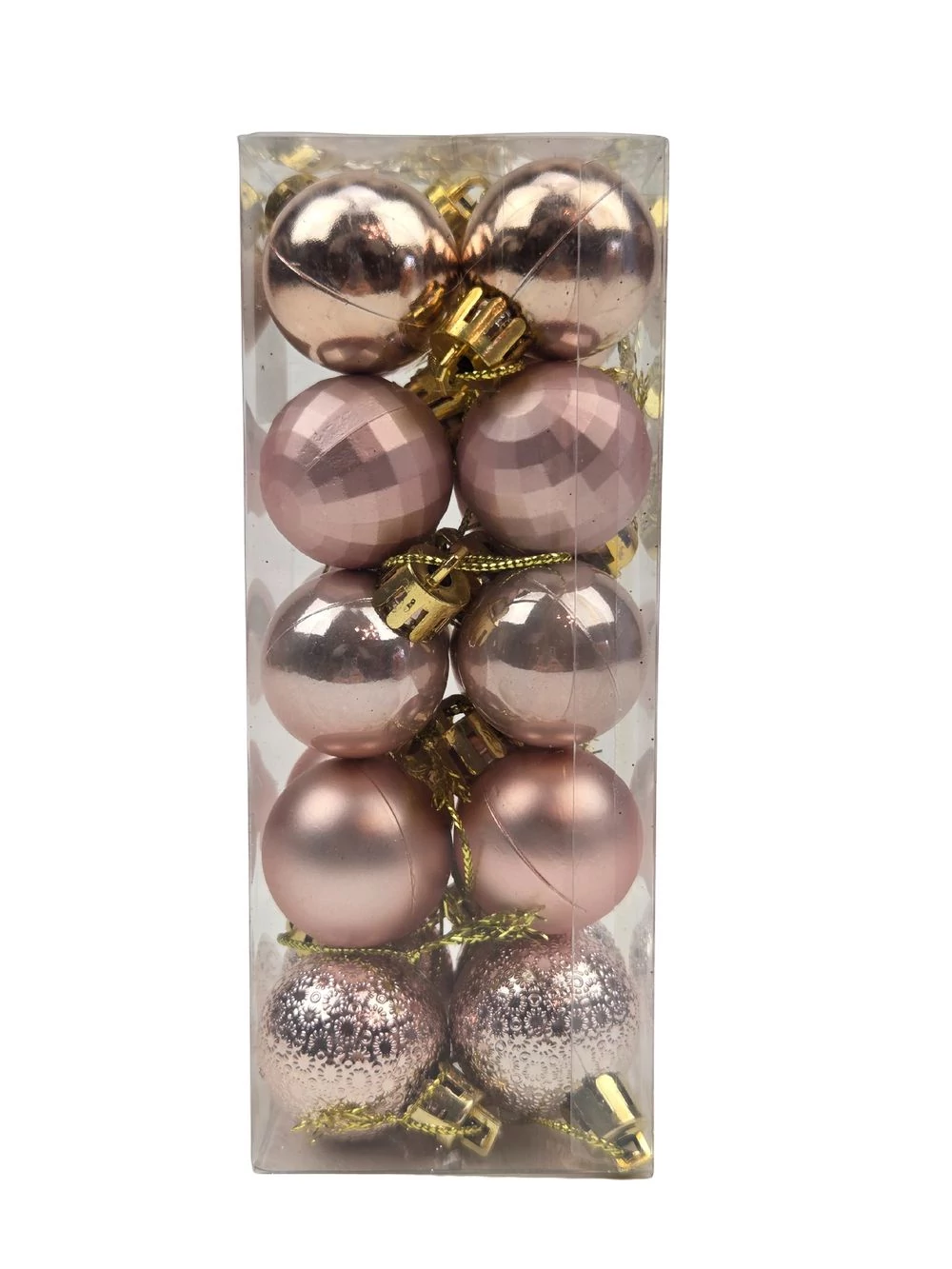 Karácsonyi gömb szett mix 3 cm*20 - Púder