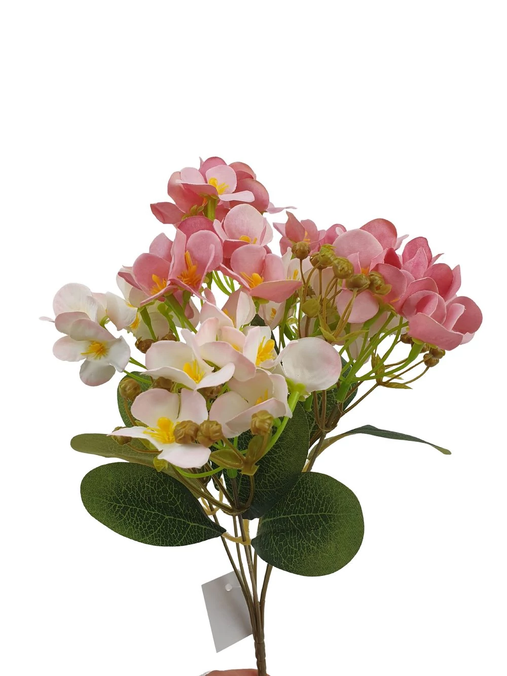 Hortenzia csokor 35 cm - Rózsaszín-fehér