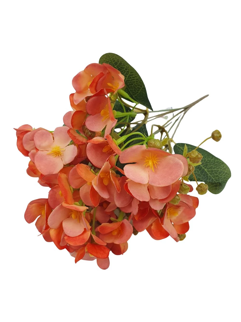 Hortenzia csokor 35 cm - Narancs