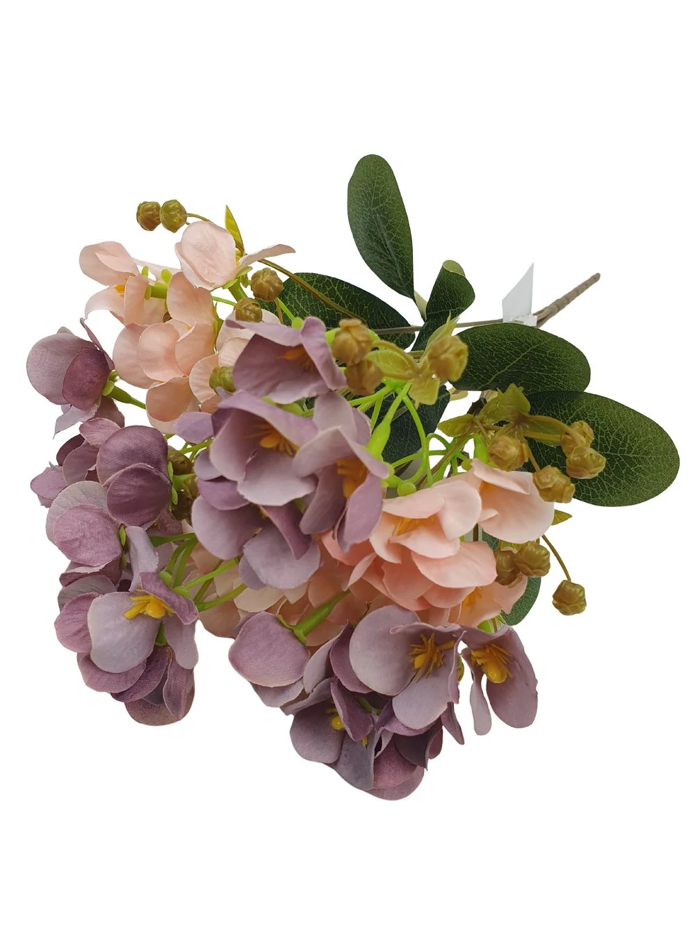 Hortenzia csokor 35 cm - Barack-lila