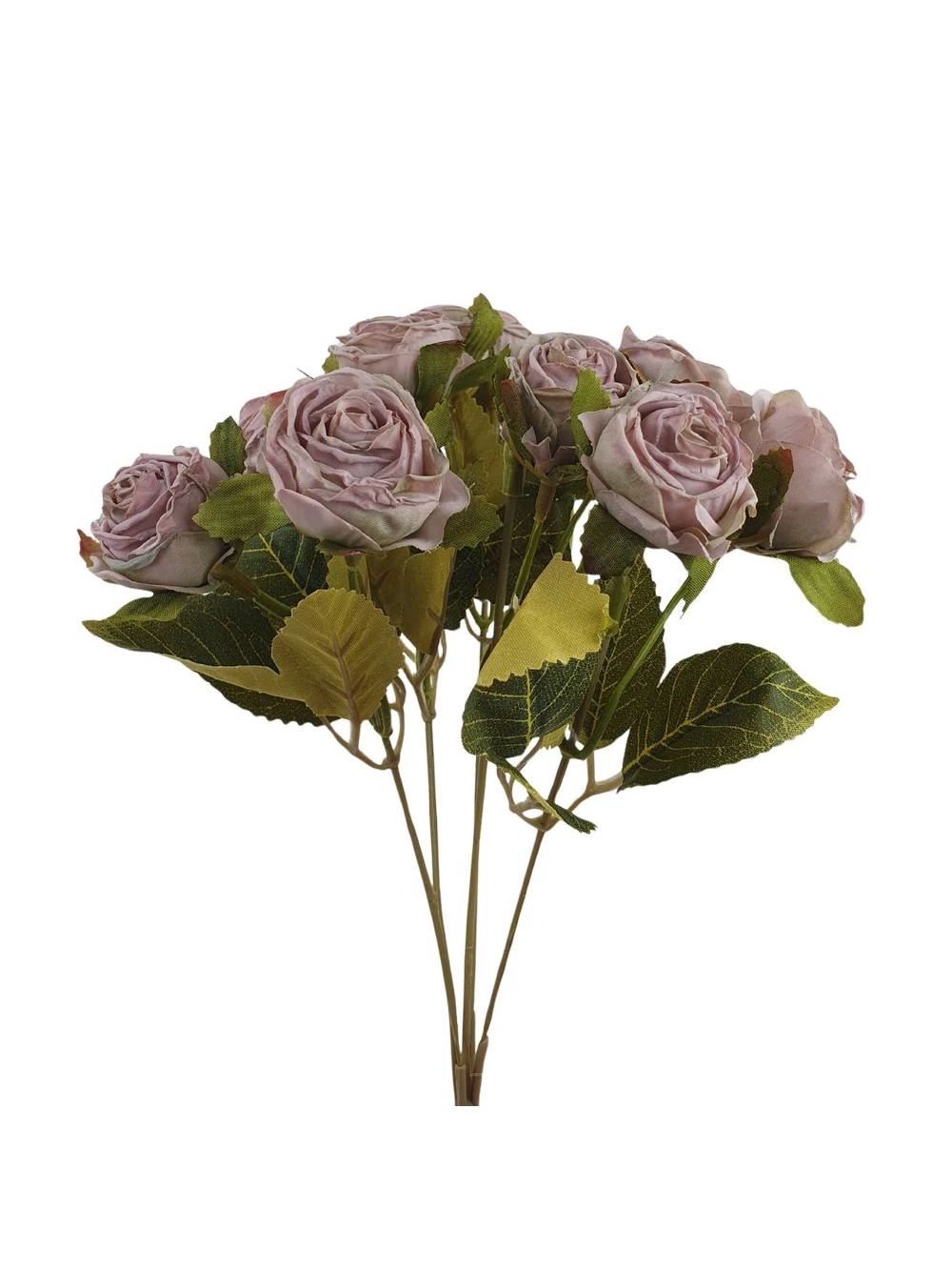 Szárított hatású 10 fejes rózsa csokor - Halvány lila