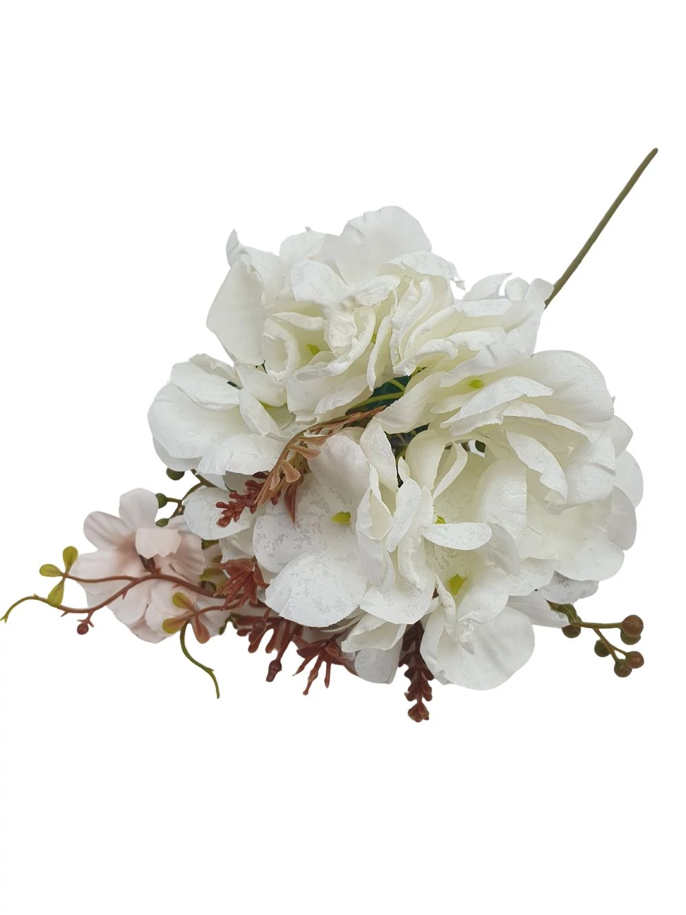 Szálas hortenzia kiegészítőkkel - Fehér