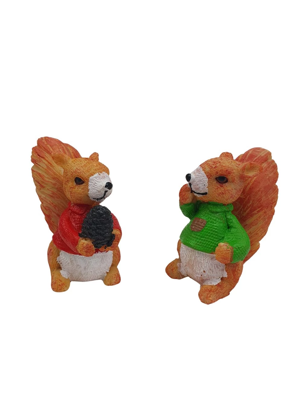 Színes pulcsis mókus figura Színes pulcsis mókus figura