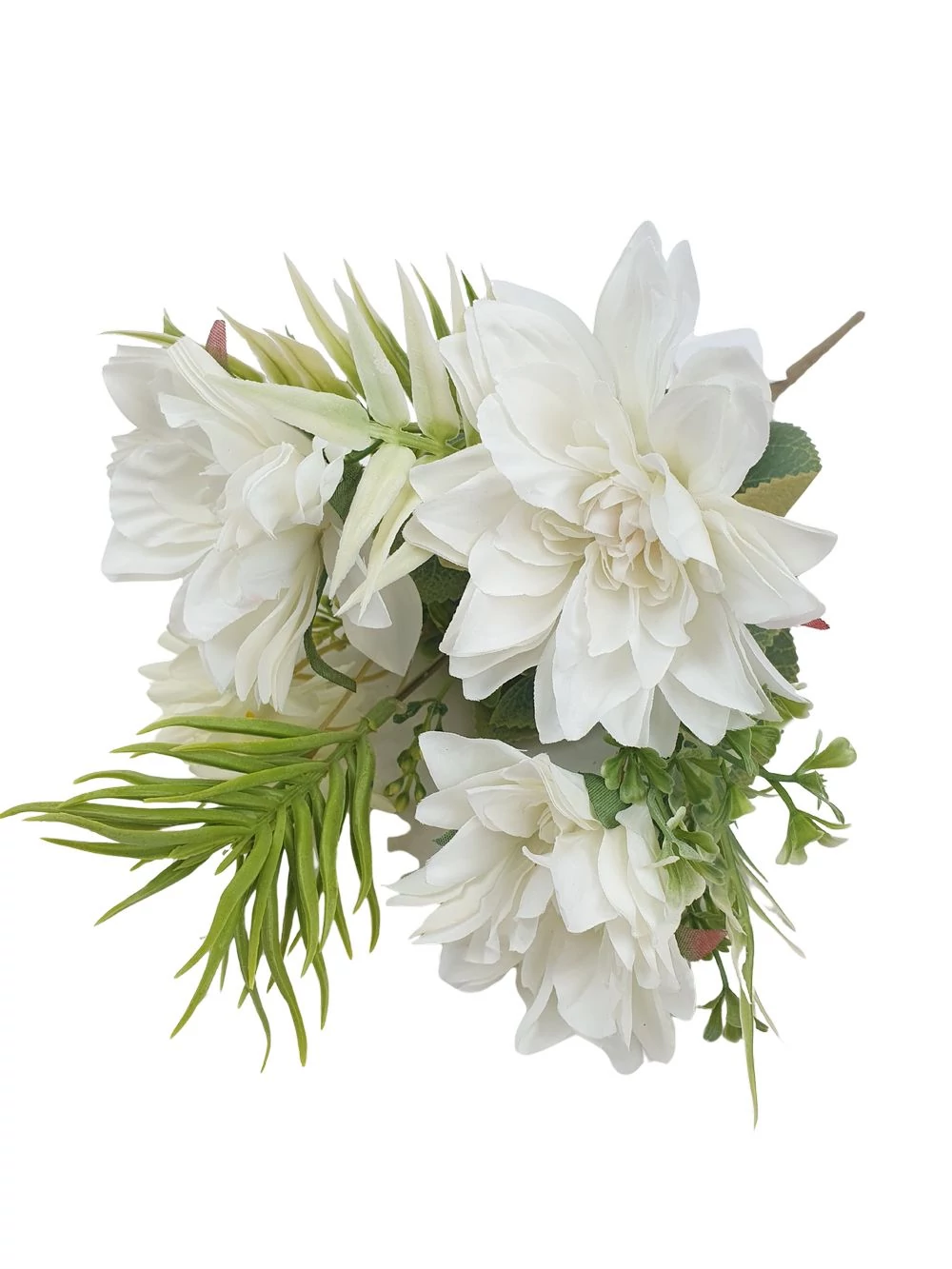 Dália csokor vegyes kiegészítővel - Fehér