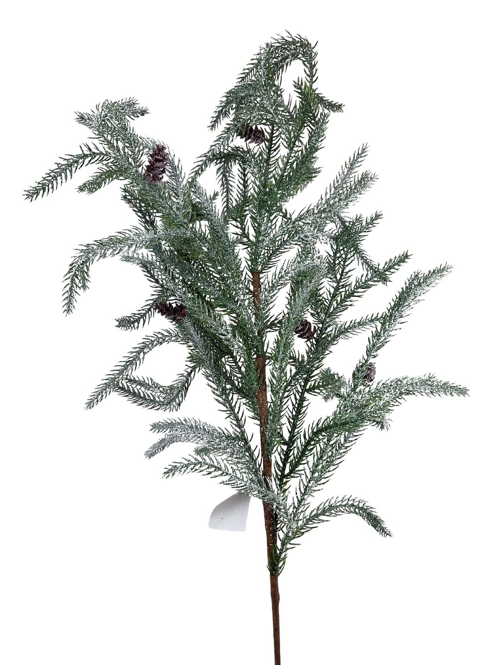 Csillámos real touch norfolk fenyőág tobozzal