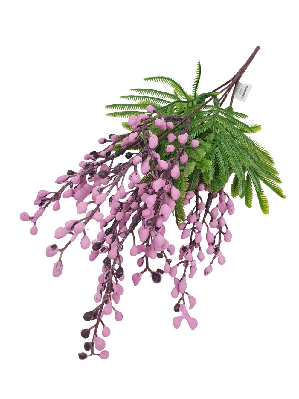 Színes bogyós műzöld csokor - Világos lila