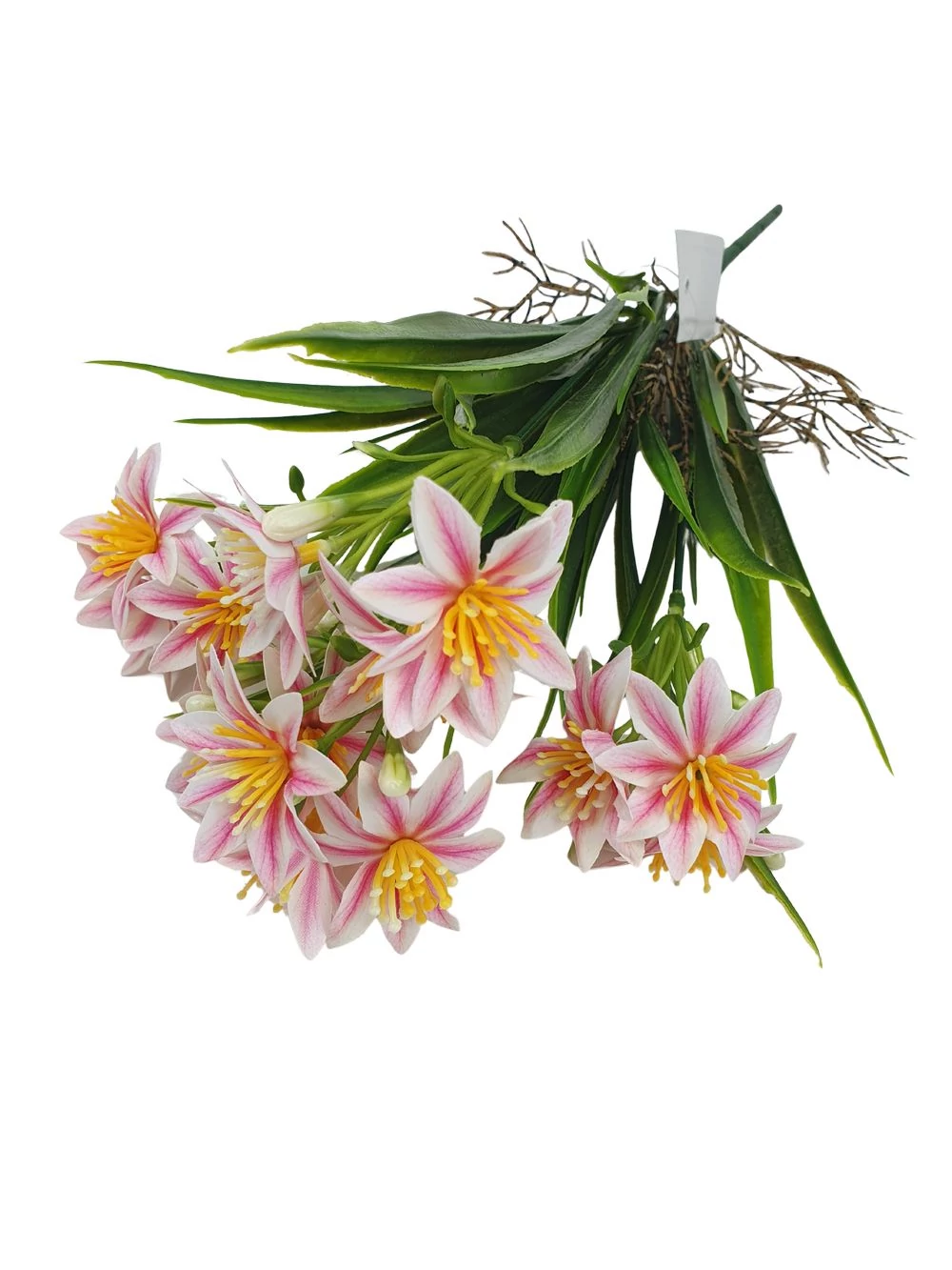 Virágos műzöld 1 - Rózsaszín