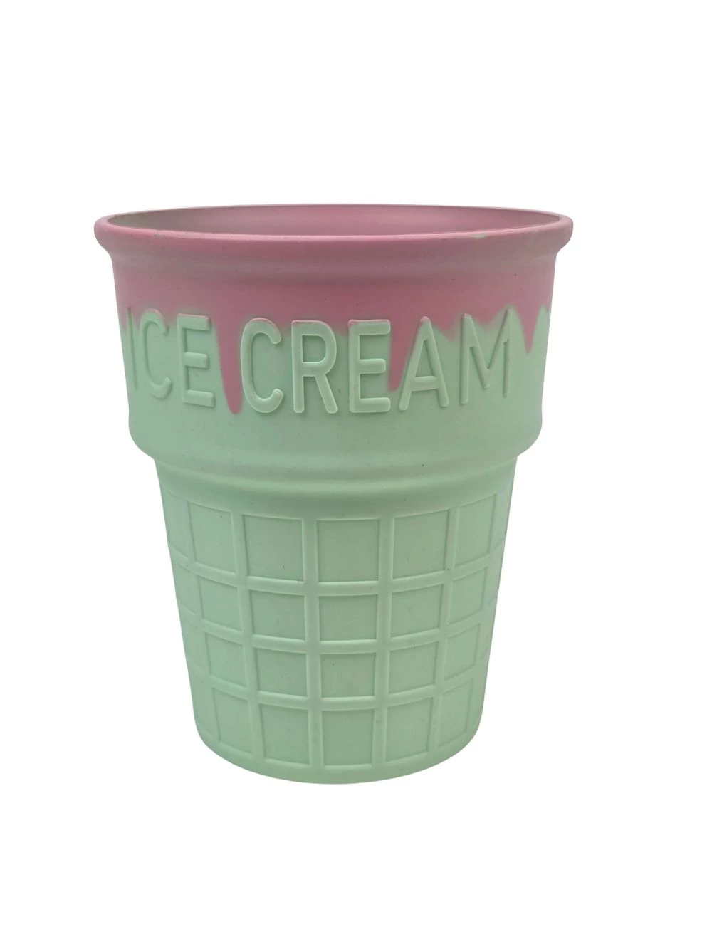 Műanyag ice cream kaspó - Zöld