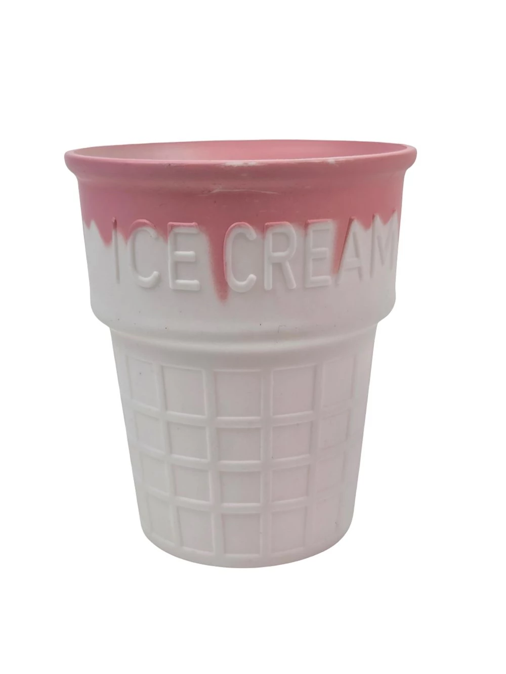 Műanyag ice cream kaspó - Fehér