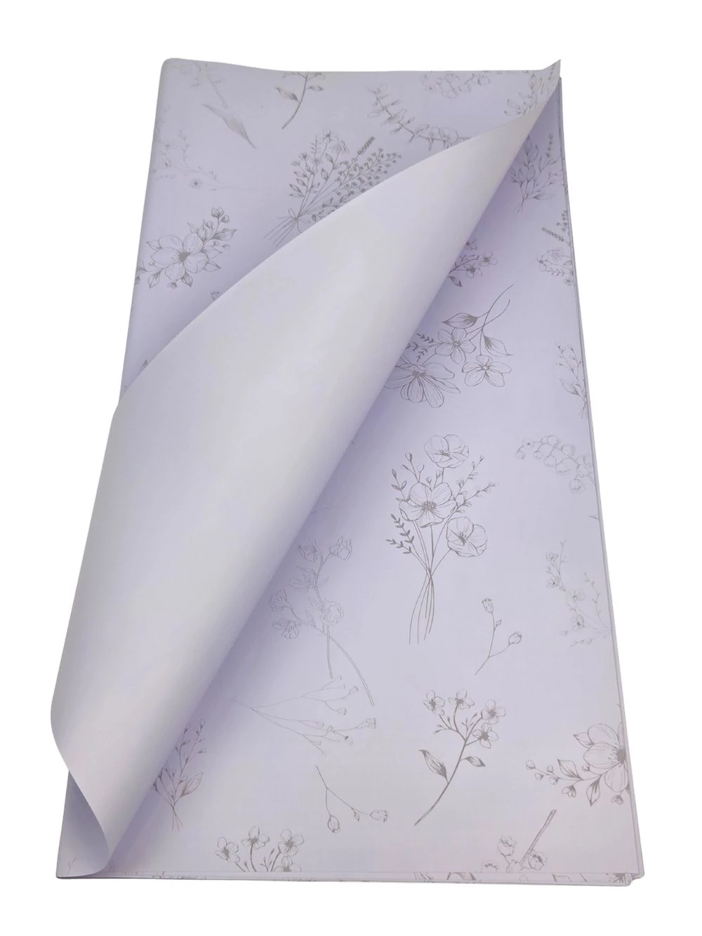 Íves fólia 57*56 cm vegyes virágmintás - Lila
