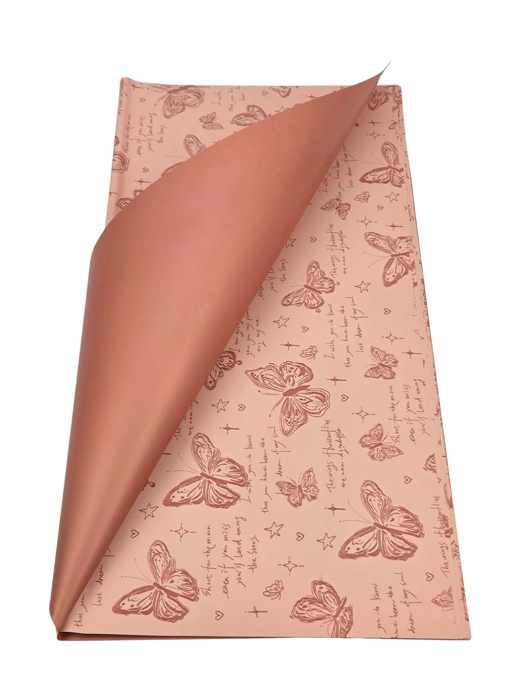 Íves fólia 57*56 cm lepke mintás - Cappuccino-barack