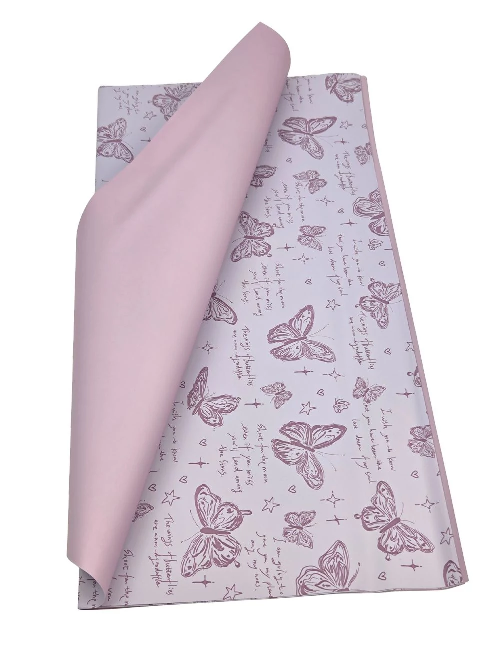 Íves fólia 57*56 cm lepke mintás - Lila