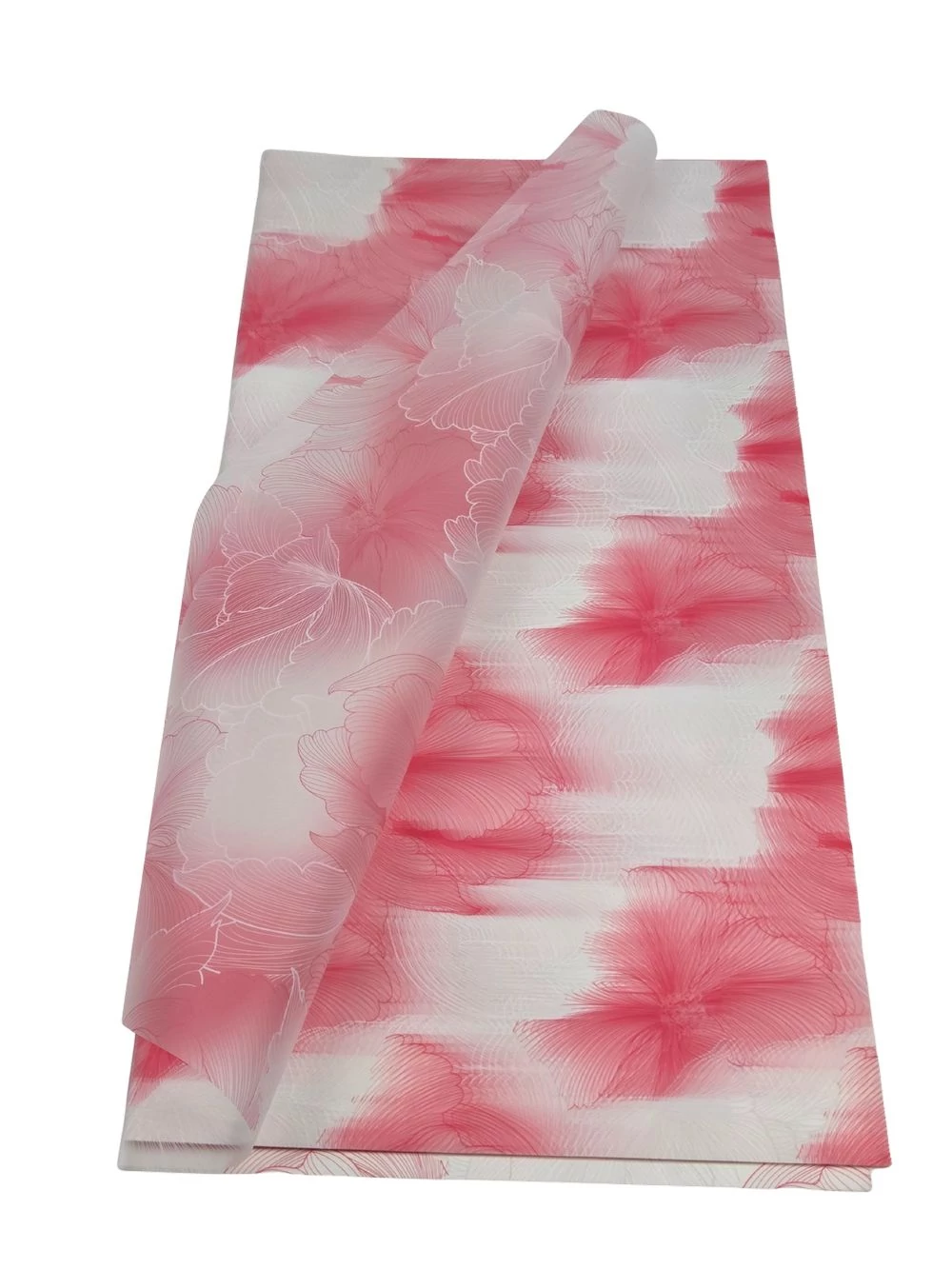 Íves fólia 57*56 cm hibiszkusz virágmintás - Pink-fehér