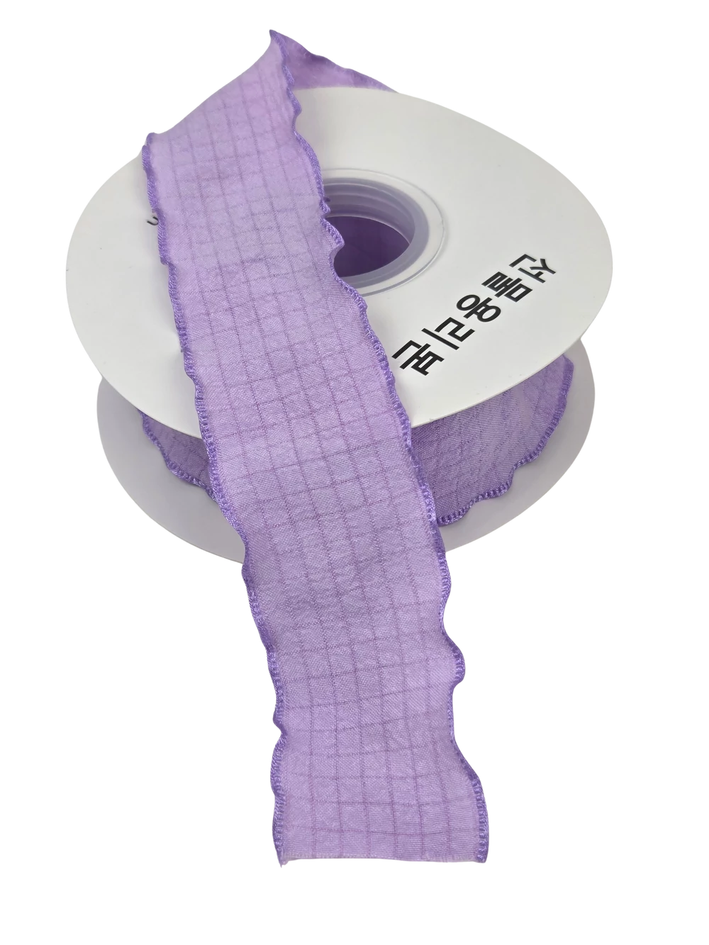 Hullámos szélű textil szalag - Lila