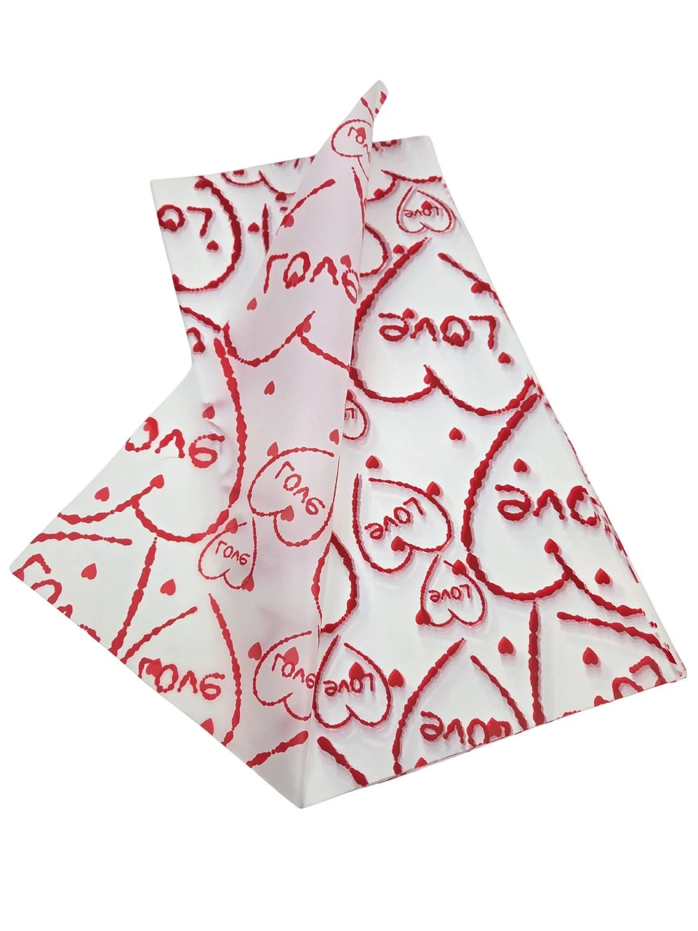 Íves fólia 57*57 cm Love szíves - Fehér