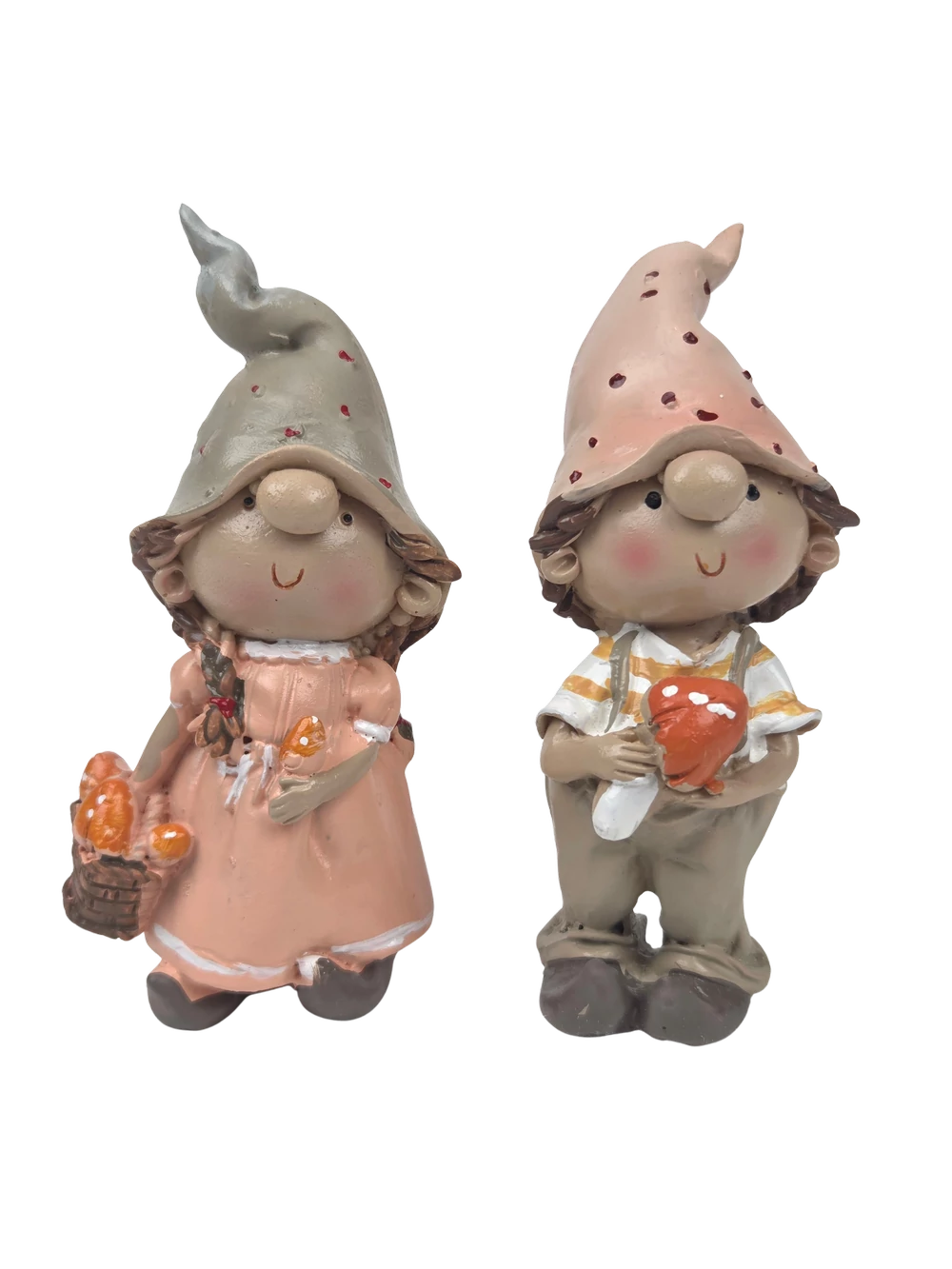 Nagy orrú manó figura gombával álló