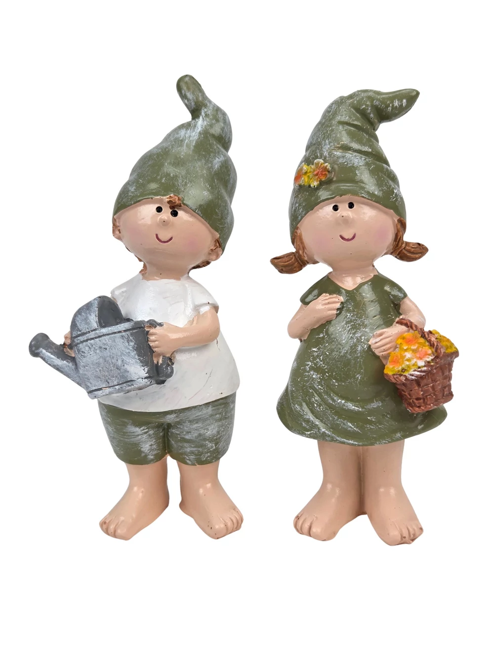 Mezítlábas kertész figura
