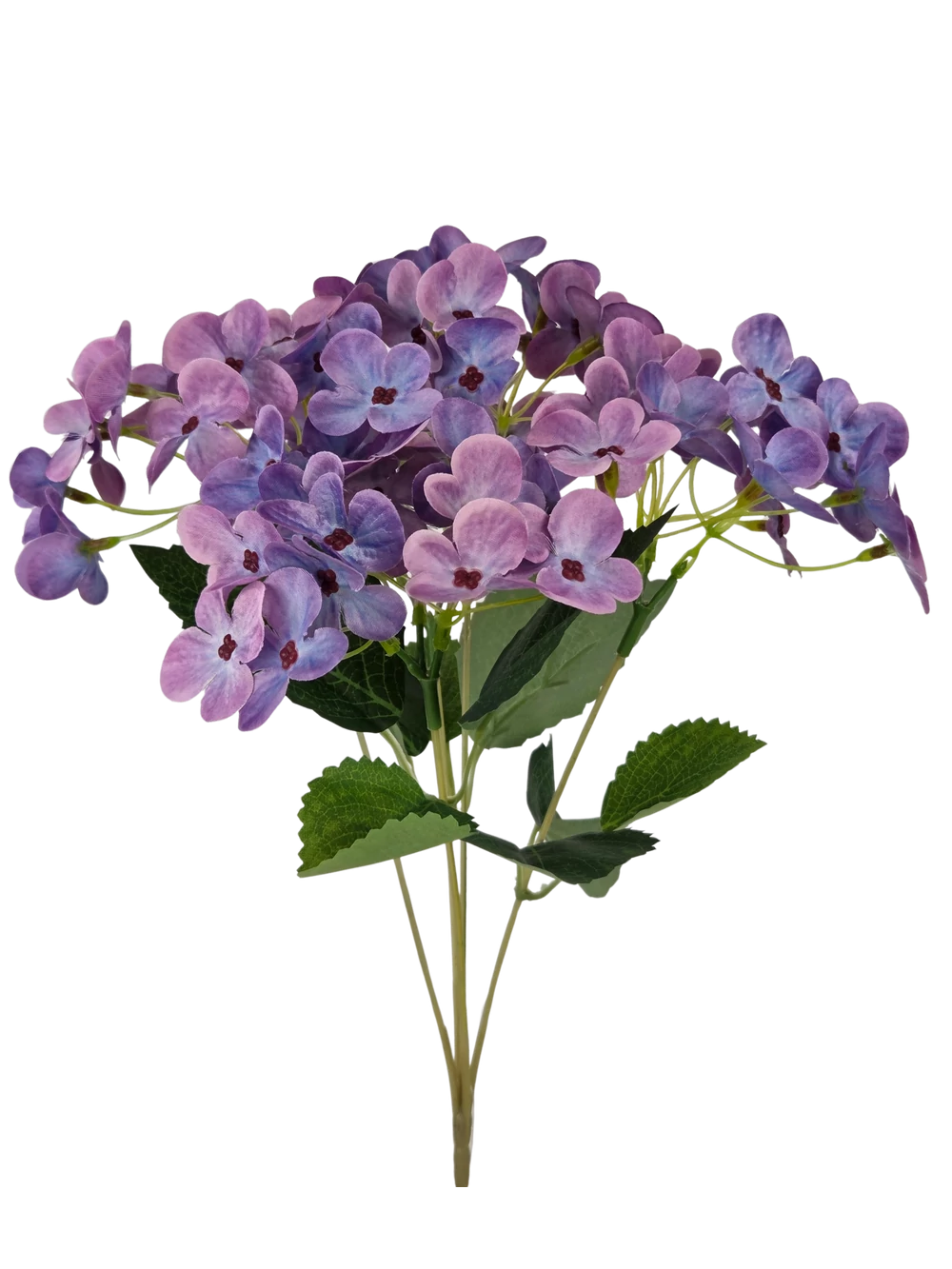 5 fejes hortenzia csokor 36 cm - Lila