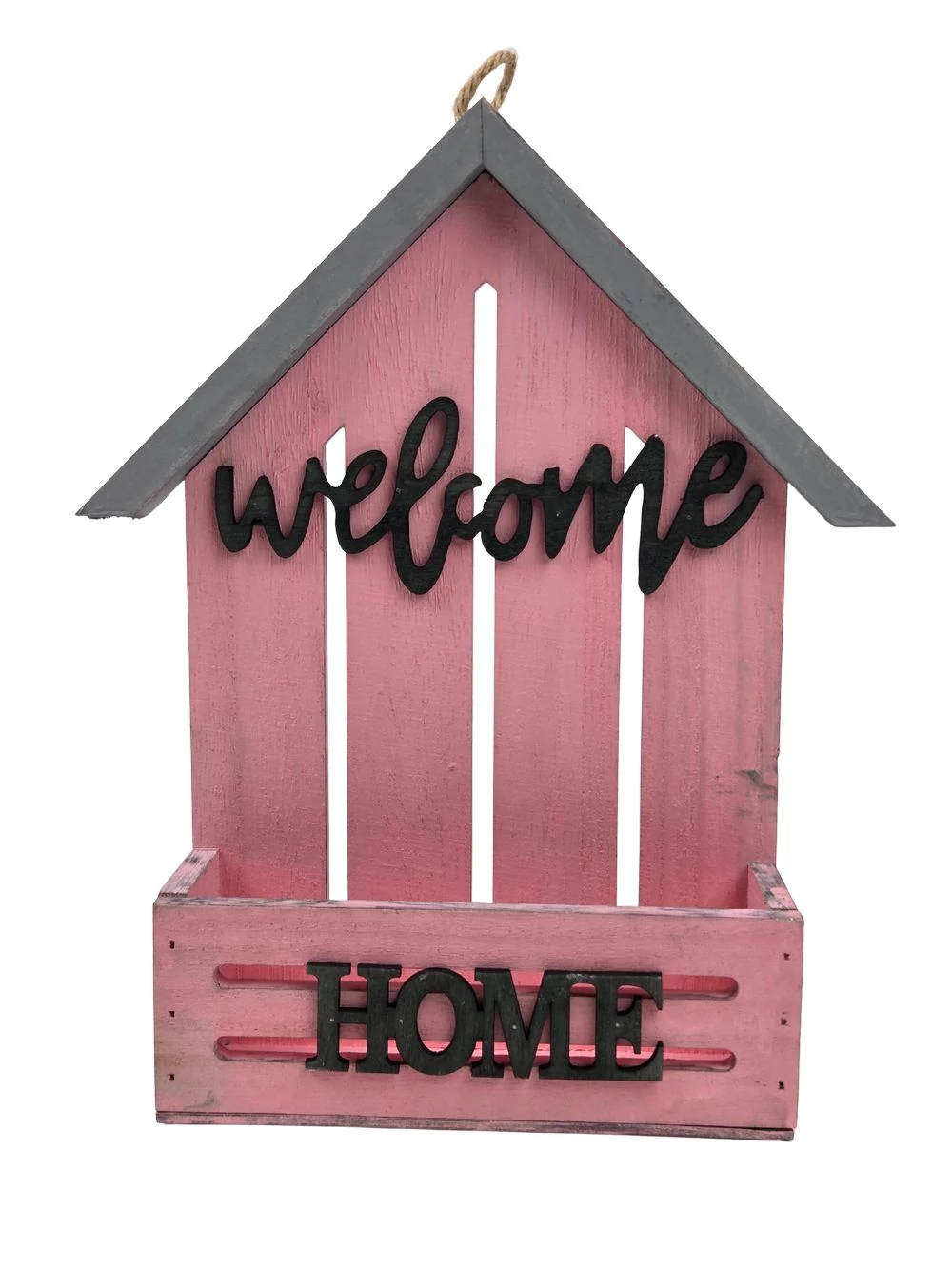 Welcome feliratos faháztartó - Rózsaszín