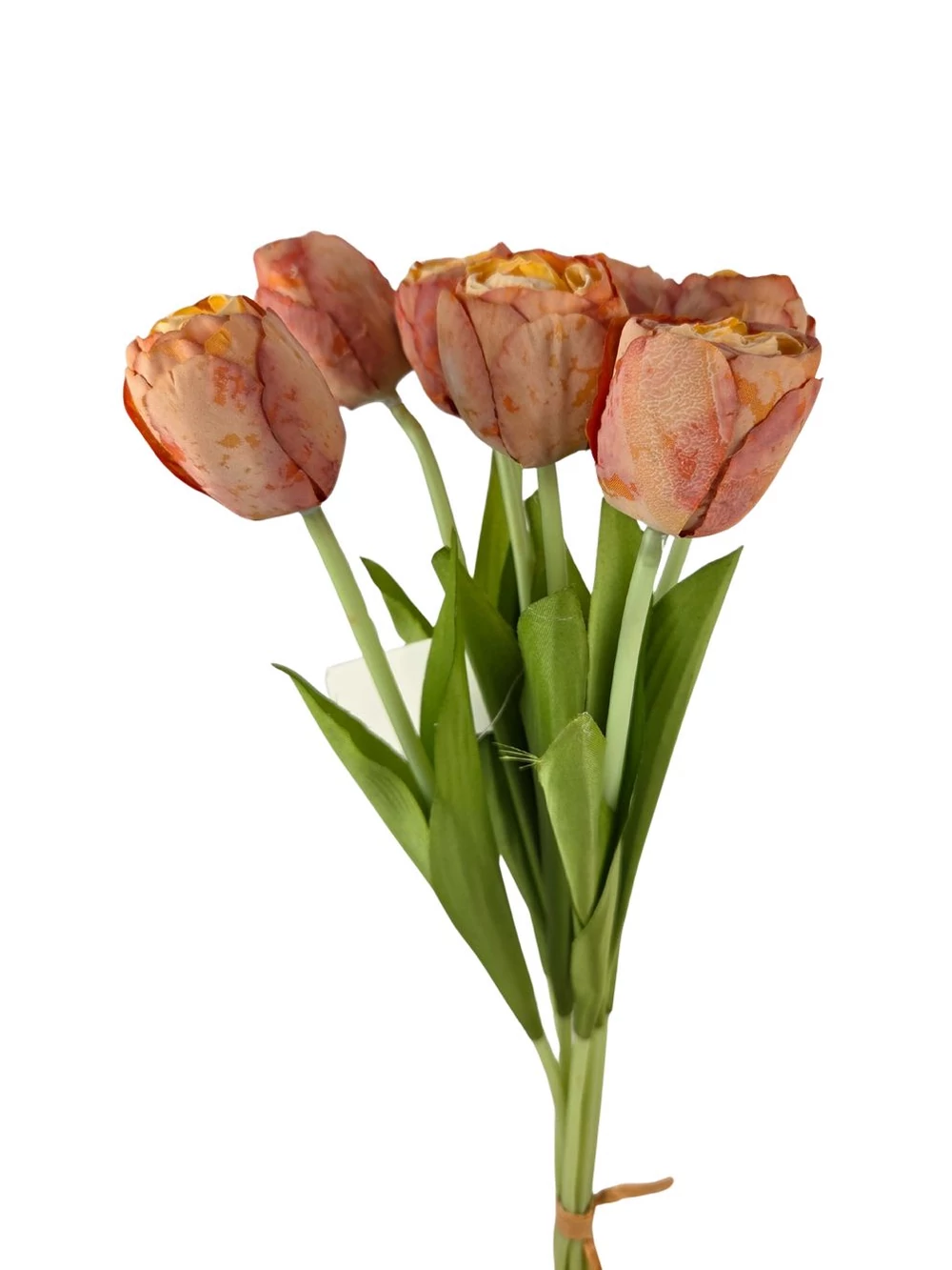 7 szálas szárított hatású tulipán csokor - Narancs