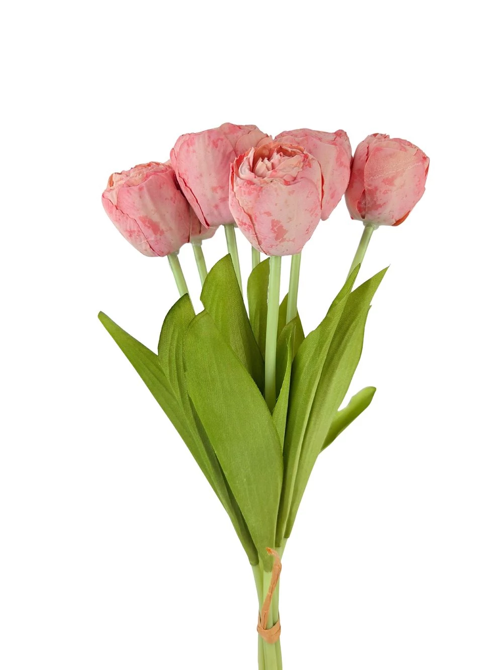 7 szálas szárított hatású tulipán csokor - Rózsaszín