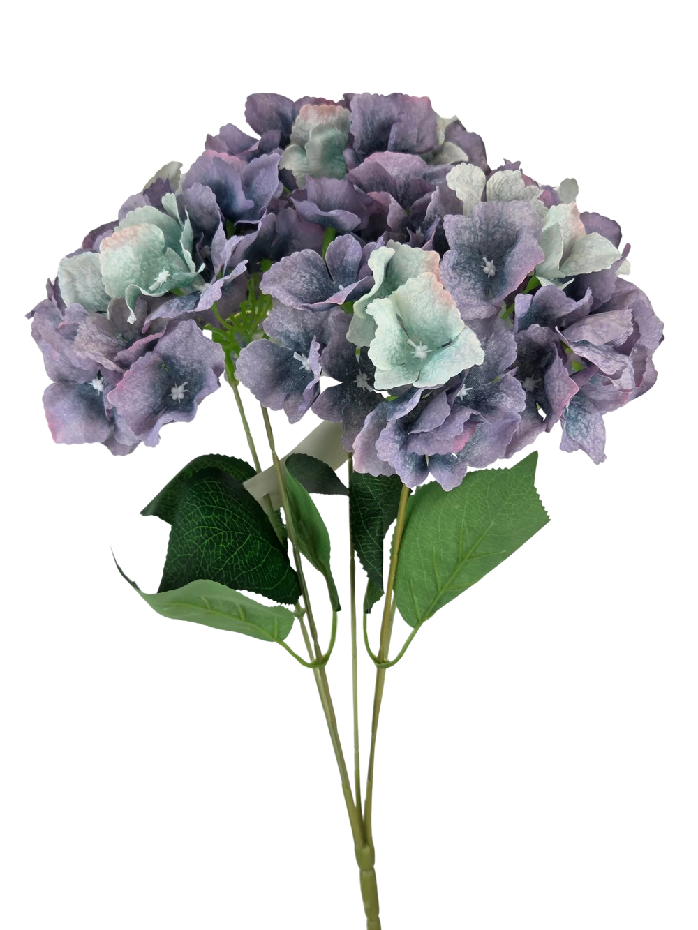 5 fejes hortenzia csokor 50 cm - Lilás kék