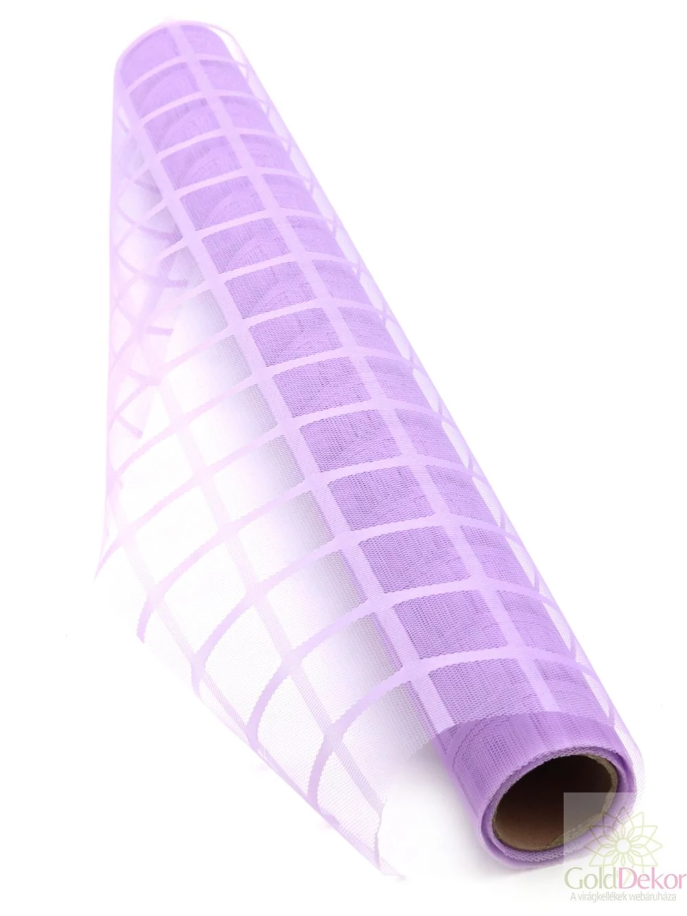 Kockás tüll háló - Világos lila