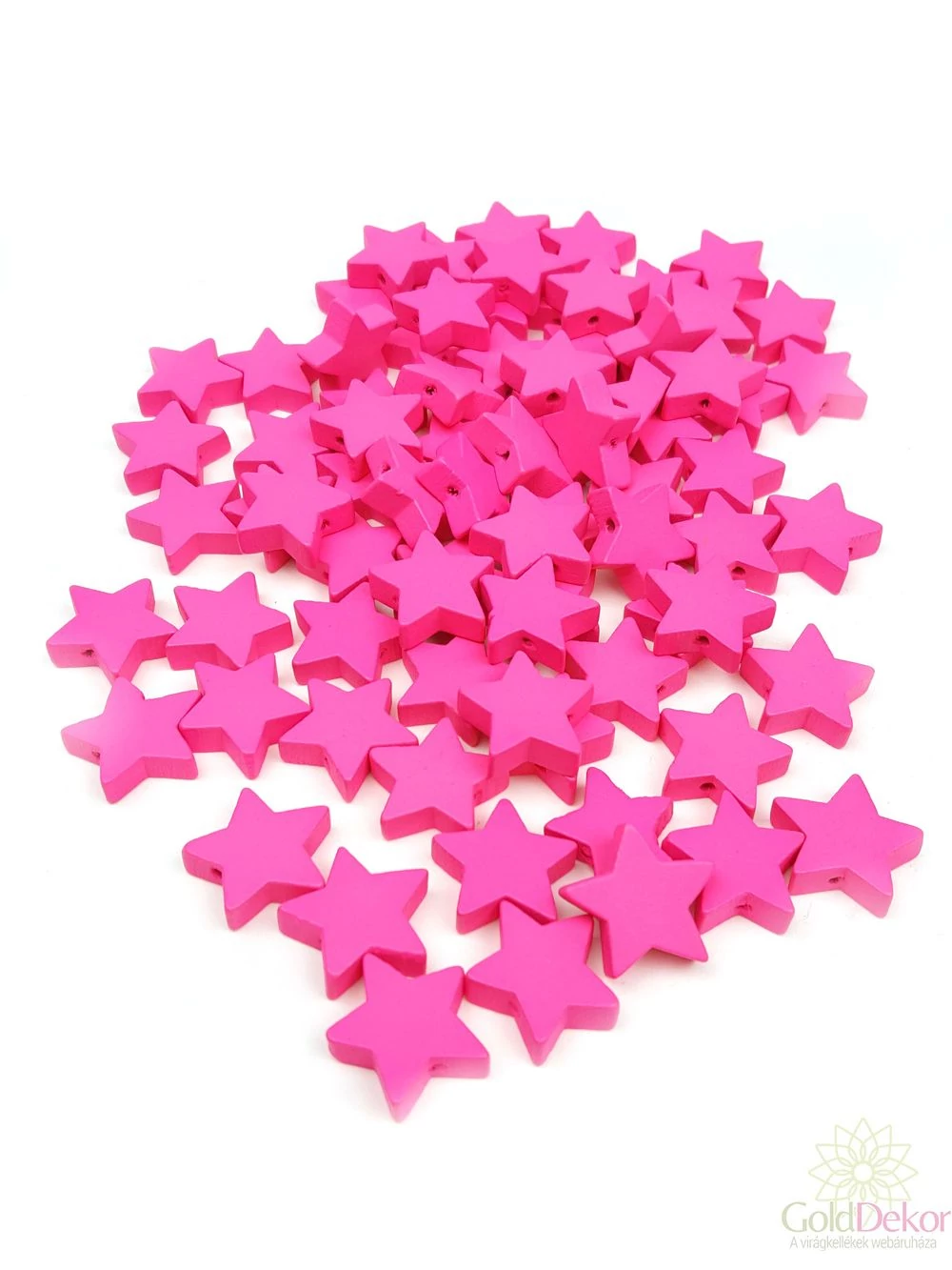 Fűzhetős fa csillag - Pink
