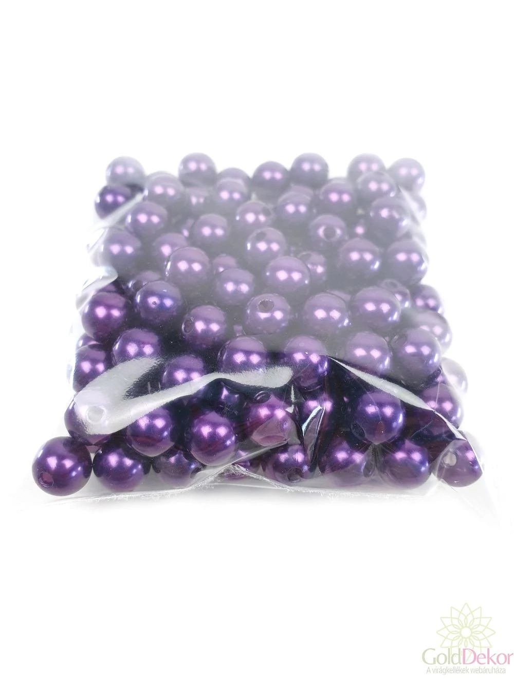 10 mm-es gyöngy - Sötét Lila