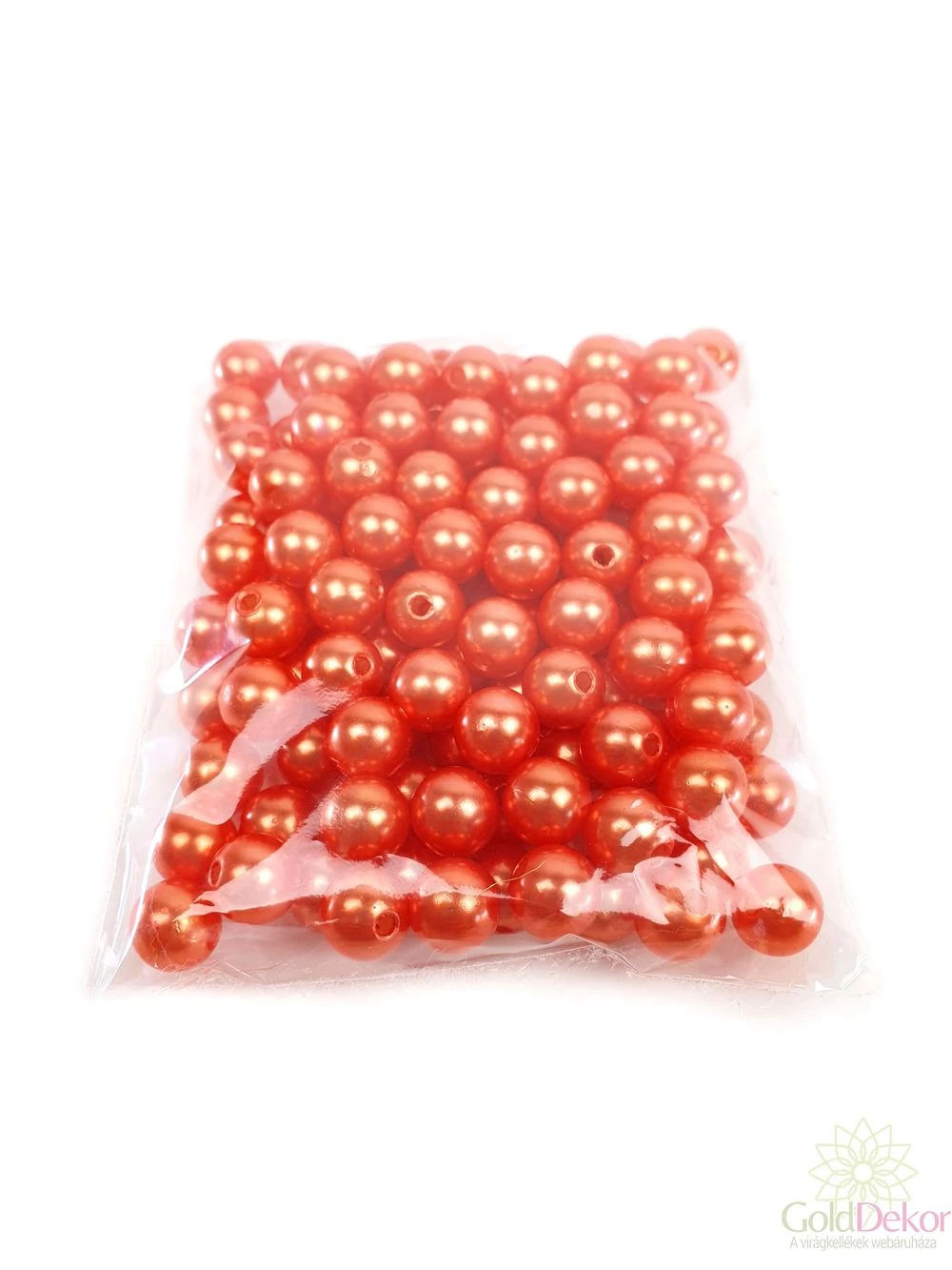 10 mm-es gyöngy - Narancs 2