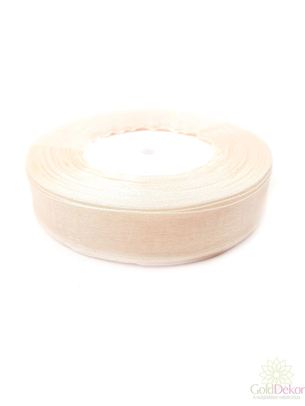 20 mm-es organza szalag - Tört Fehér