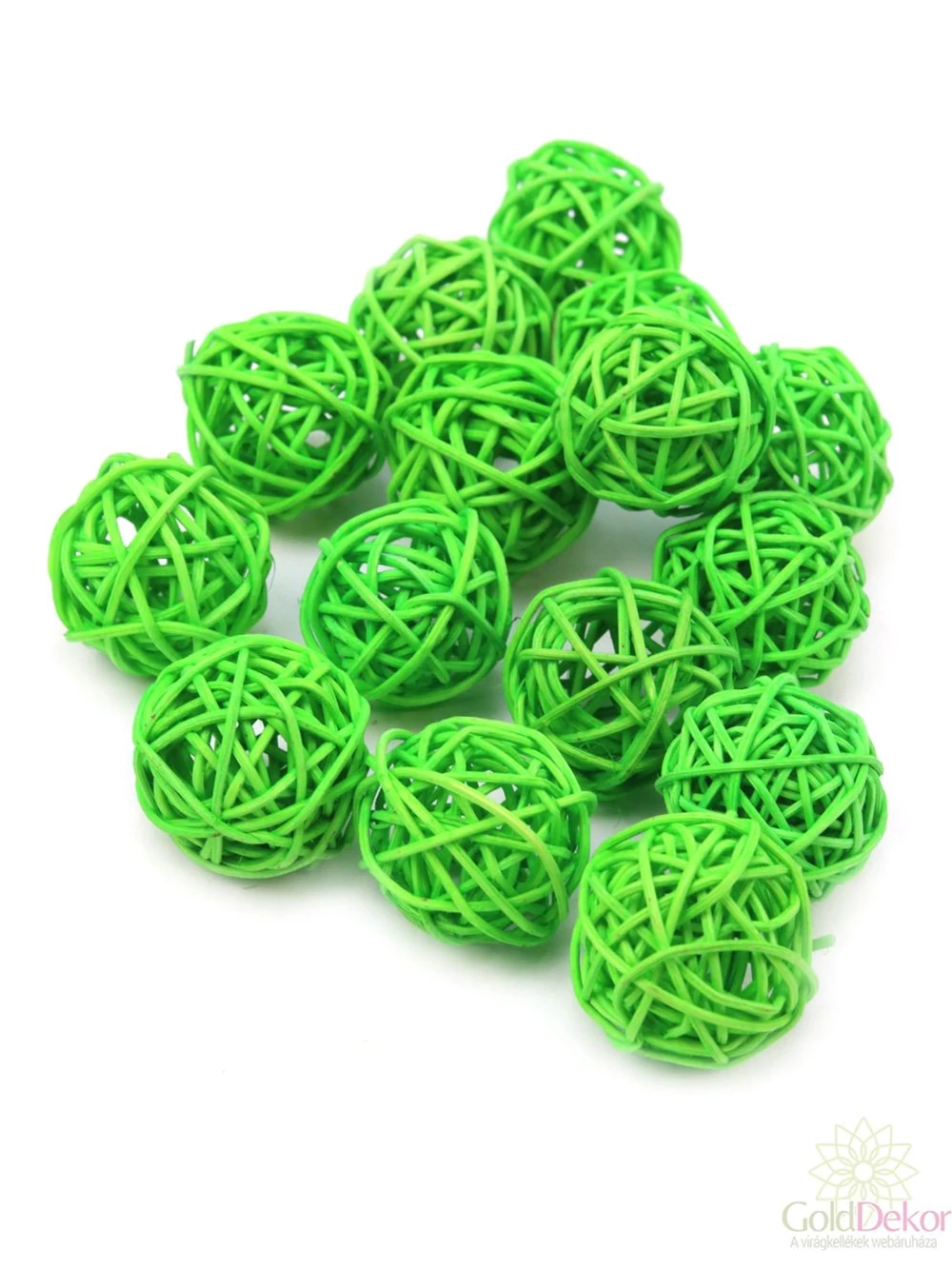 Rattan golyó 3 cm-es - Zöld